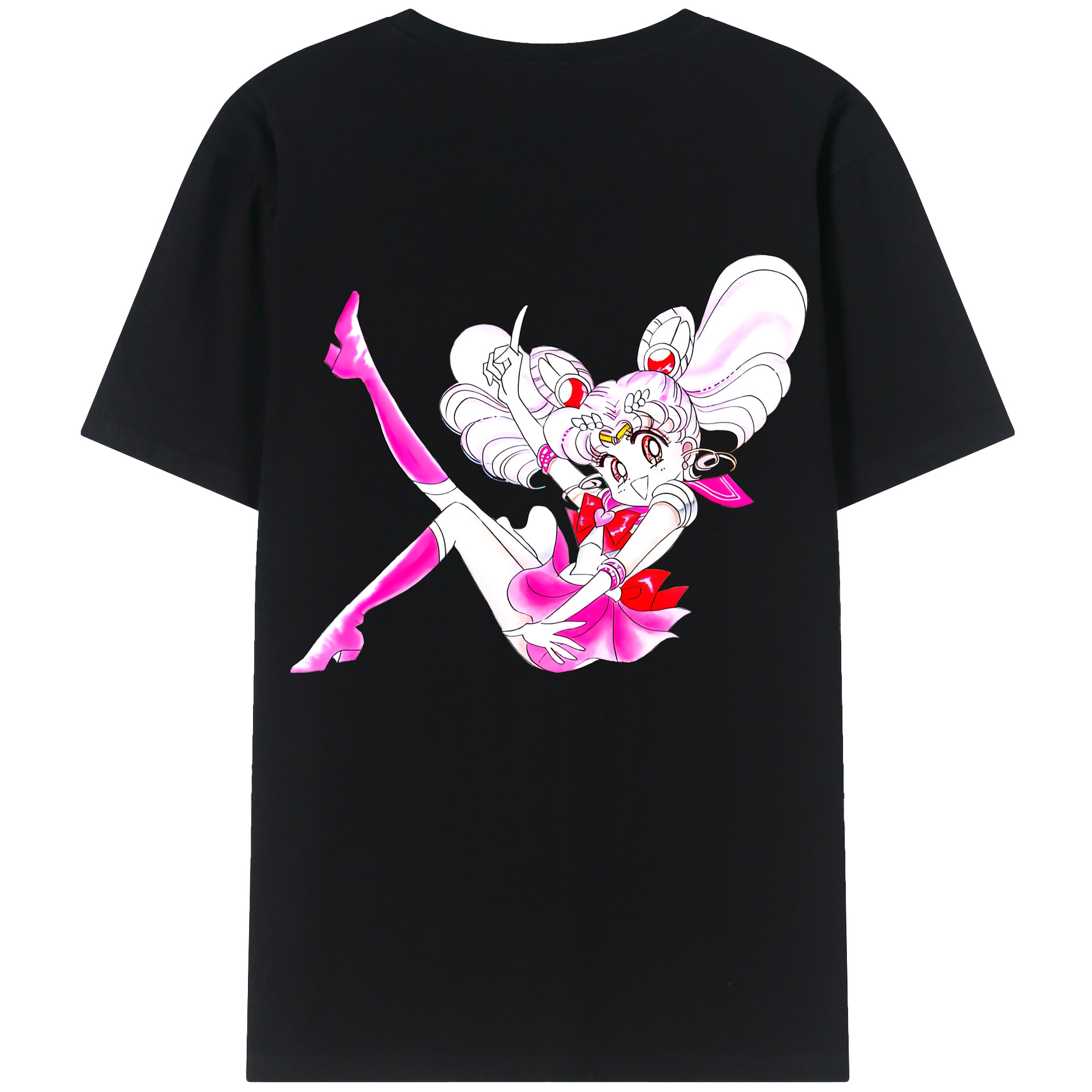 （画像用） 美少女戦士セーラームーン ちびうさ Sailor Moon Chibiusa Tsukino Usagi Small Lady Serenity 綿100％半袖Tシャツ（背面プリント）