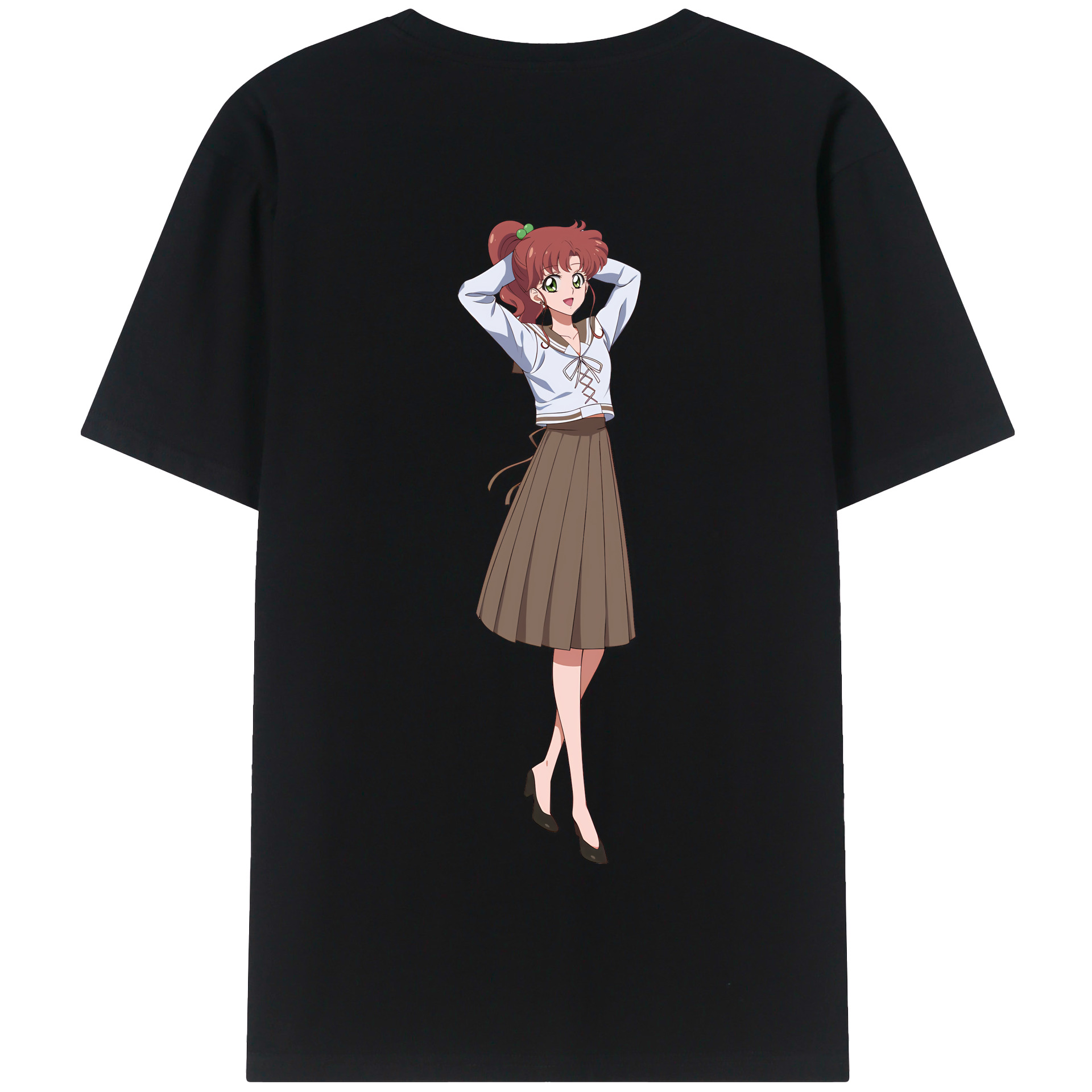 （画像用） 美少女戦士セーラームーン 木野 まこと きの まこと Sailor Moon Kino Makoto （セーラージュピター；Sailor Jupiter） 綿100％半袖Tシャツ（背面プリント）