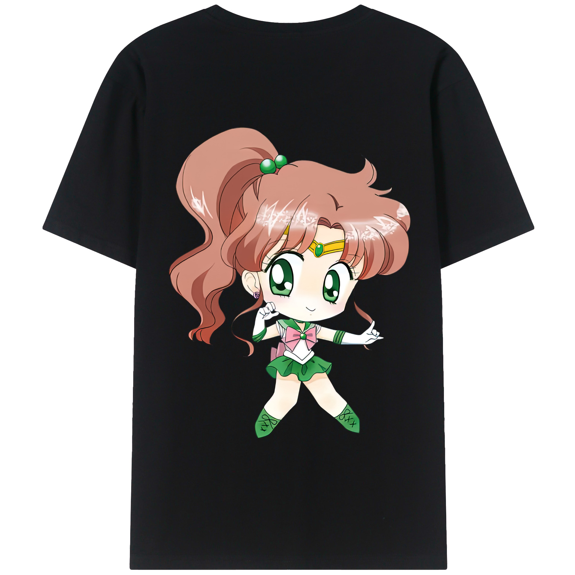 （画像用） 美少女戦士セーラームーン 木野 まこと きの まこと Sailor Moon Kino Makoto （セーラージュピター；Sailor Jupiter） 綿100％半袖Tシャツ（背面プリント）