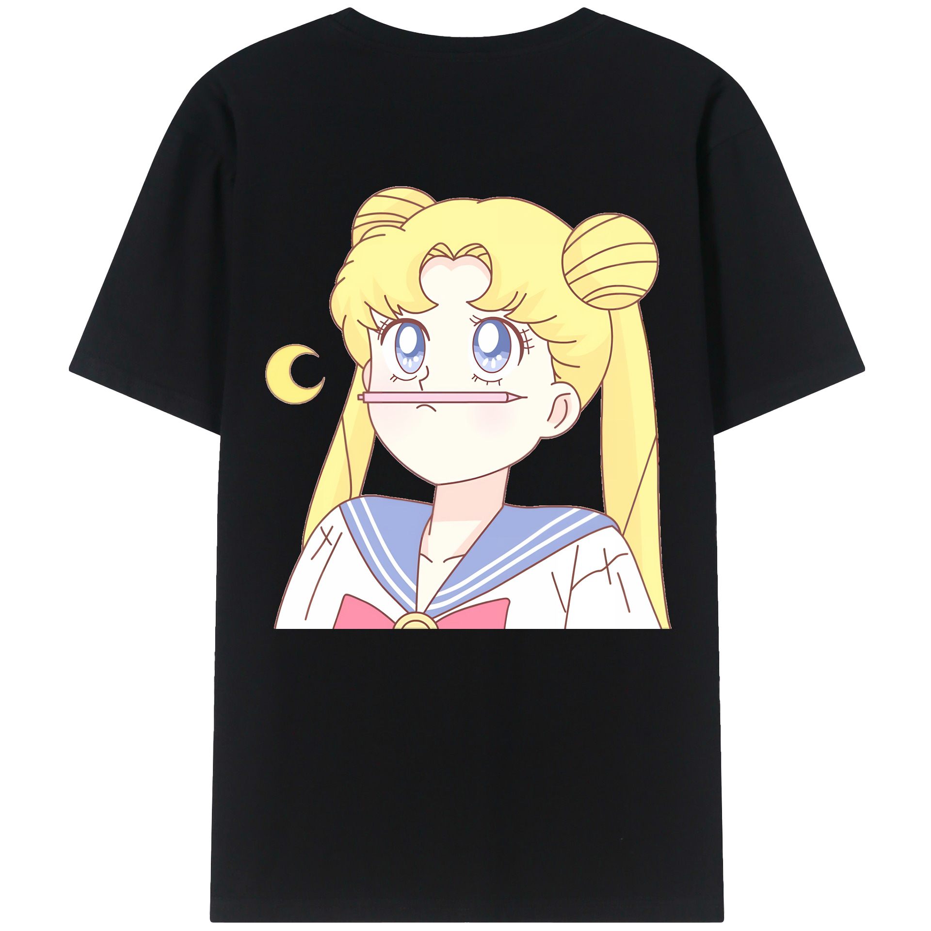 （画像用） 美少女戦士セーラームーン 愛野 美奈子 あいの みなこ Sailor Moon Aino Minako 綿100％半袖Tシャツ（背面プリント）