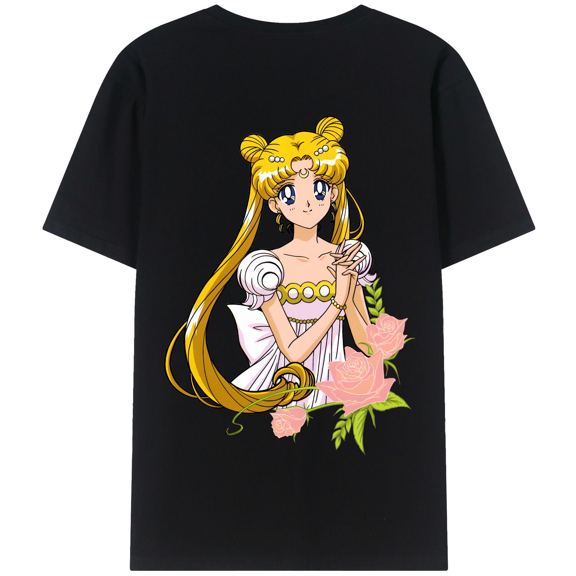 （画像用） 美少女戦士セーラームーン 愛野 美奈子 あいの みなこ Sailor Moon Aino Minako 綿100％半袖Tシャツ（背面プリント）