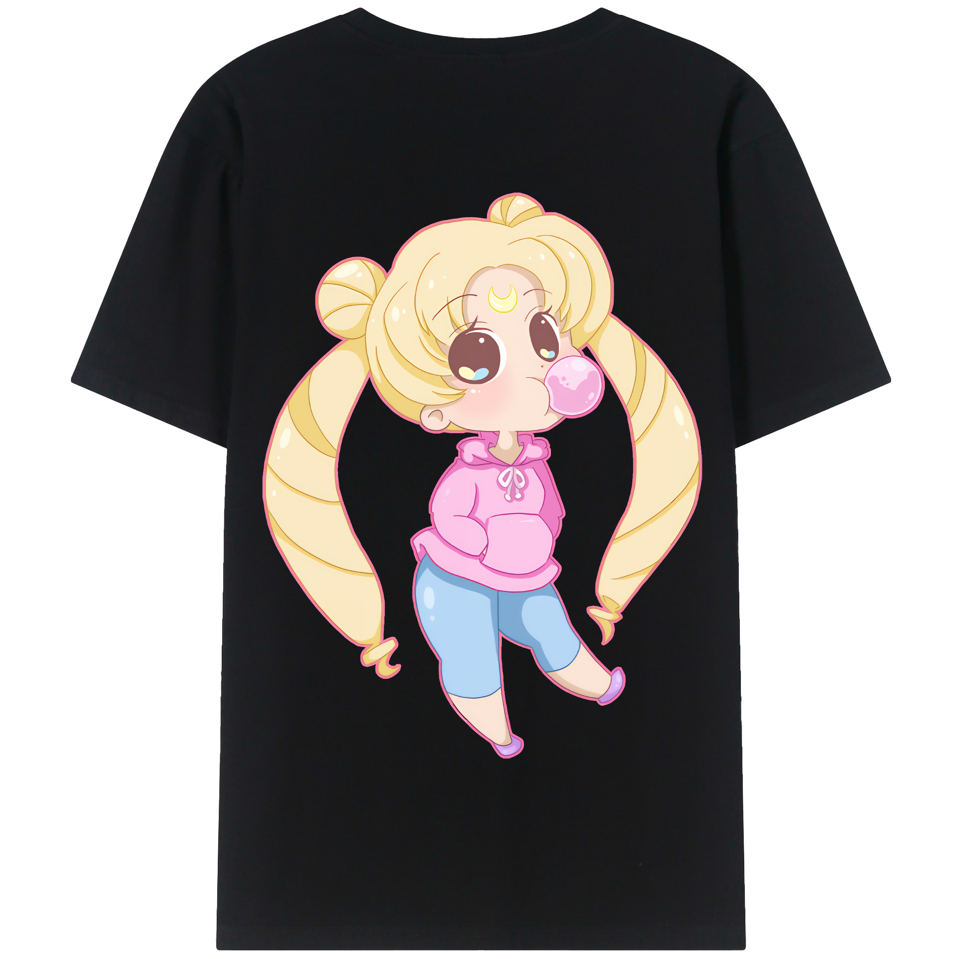 （画像用） 美少女戦士セーラームーン 愛野 美奈子 あいの みなこ Sailor Moon Aino Minako 綿100％半袖Tシャツ（背面プリント）