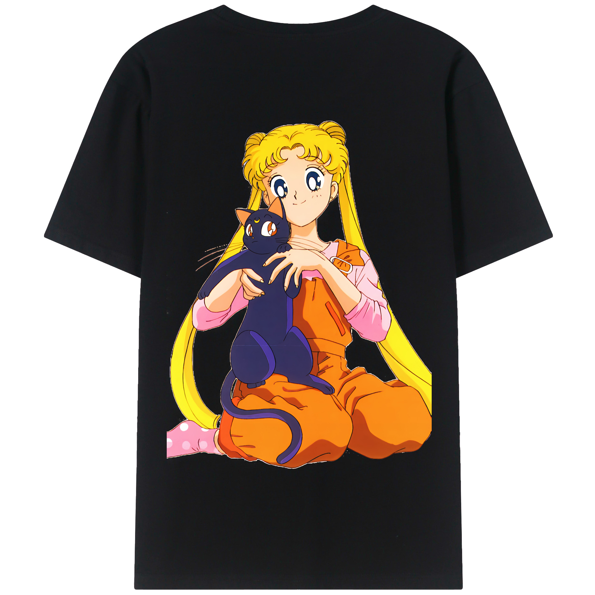 （画像用） 美少女戦士セーラームーン 愛野 美奈子 あいの みなこ Sailor Moon Aino Minako 綿100％半袖Tシャツ（背面プリント）