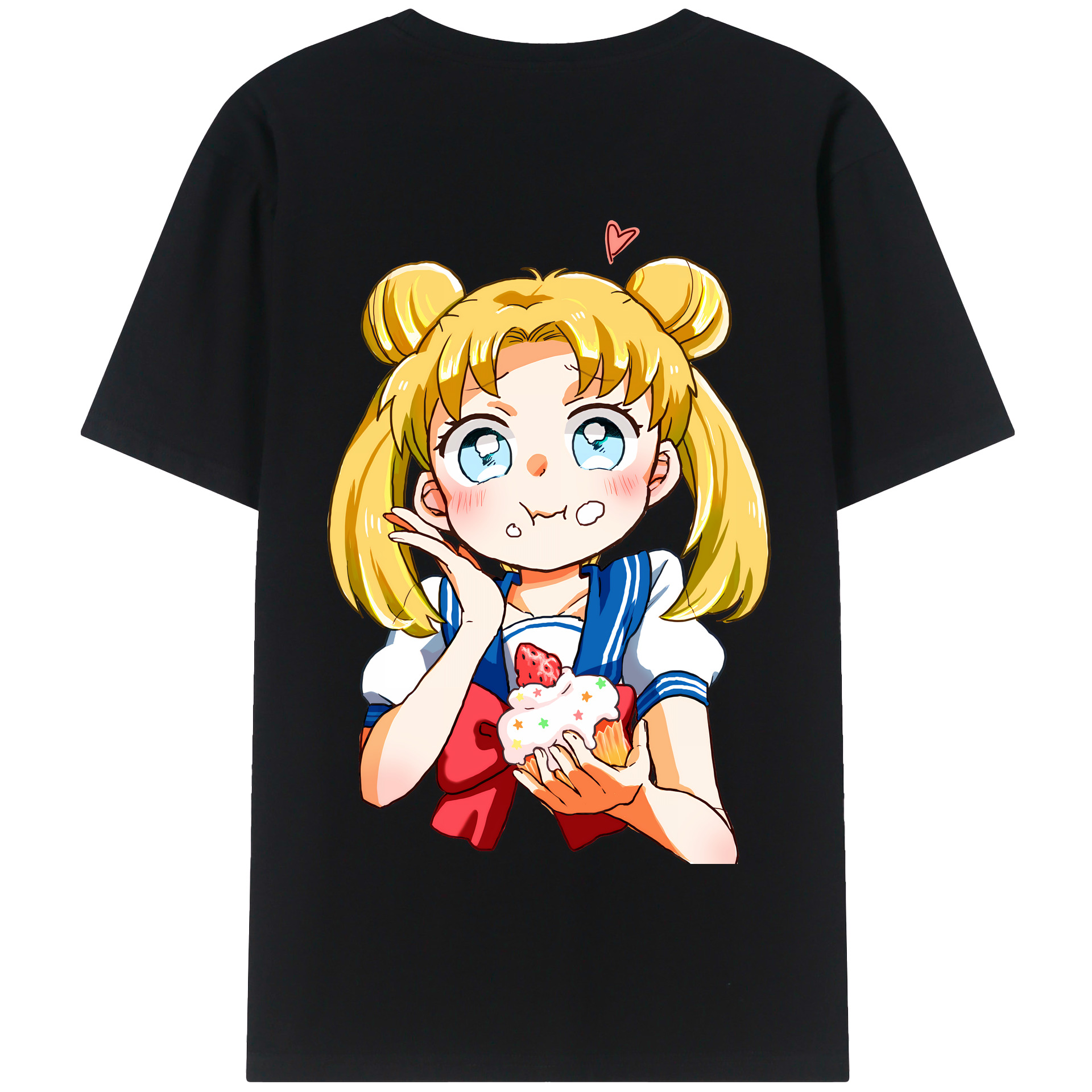 （画像用） 美少女戦士セーラームーン 愛野 美奈子 あいの みなこ Sailor Moon Aino Minako 綿100％半袖Tシャツ（背面プリント）