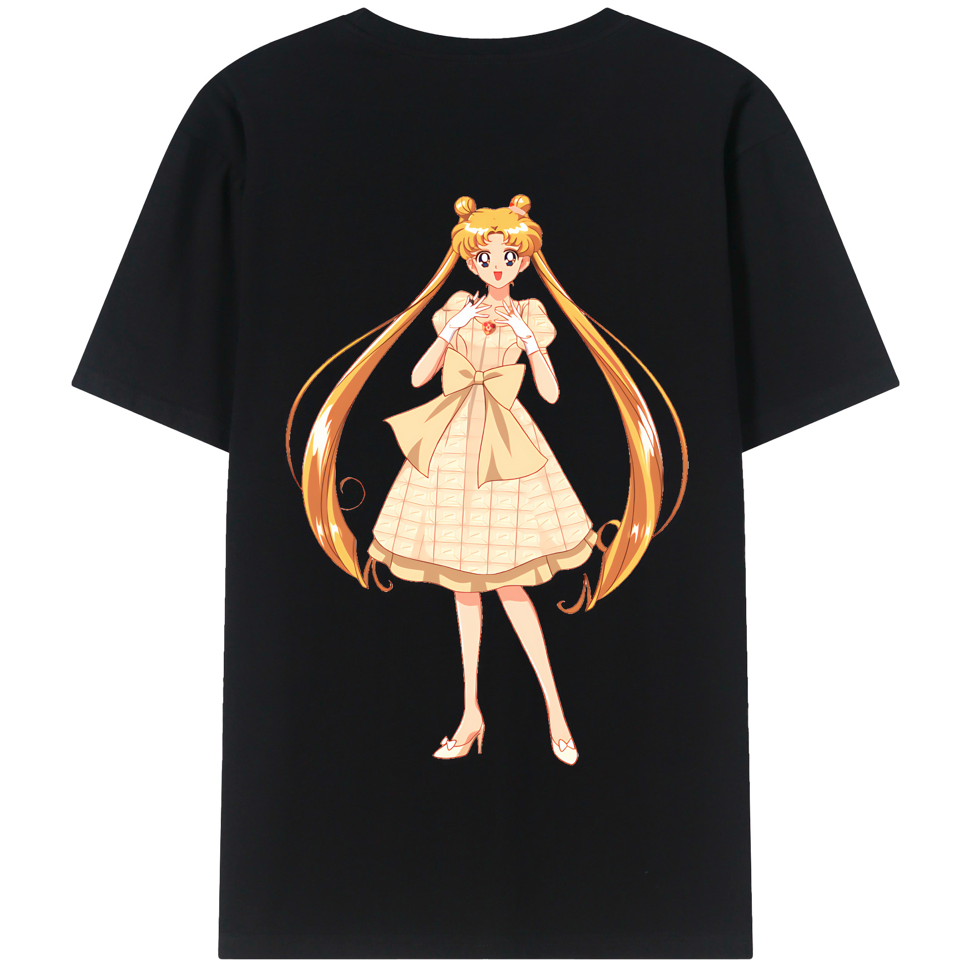 （画像用） 美少女戦士セーラームーン 愛野 美奈子 あいの みなこ Sailor Moon Aino Minako 綿100％半袖Tシャツ（背面プリント）