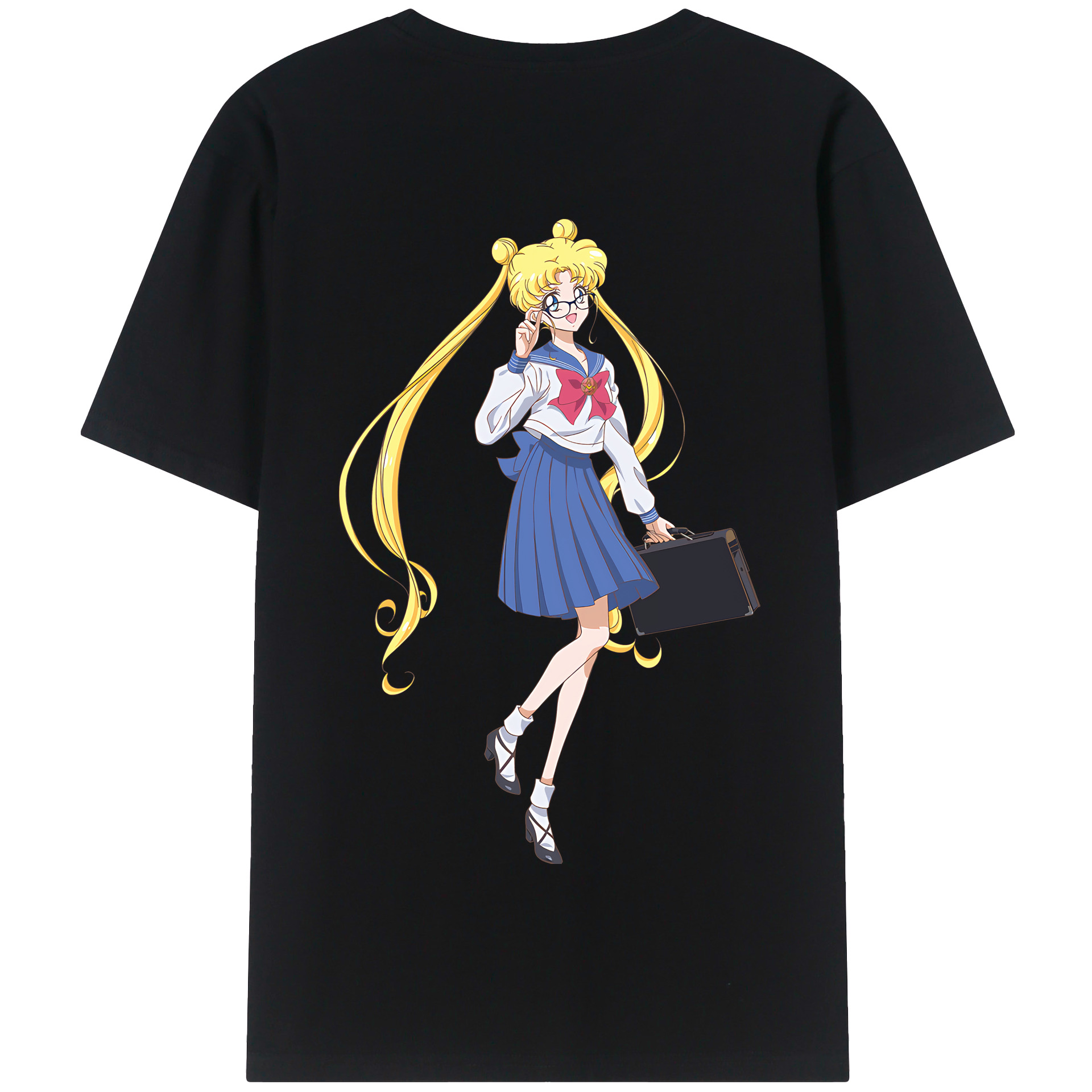 （画像用） 美少女戦士セーラームーン 愛野 美奈子 あいの みなこ Sailor Moon Aino Minako 綿100％半袖Tシャツ（背面プリント）