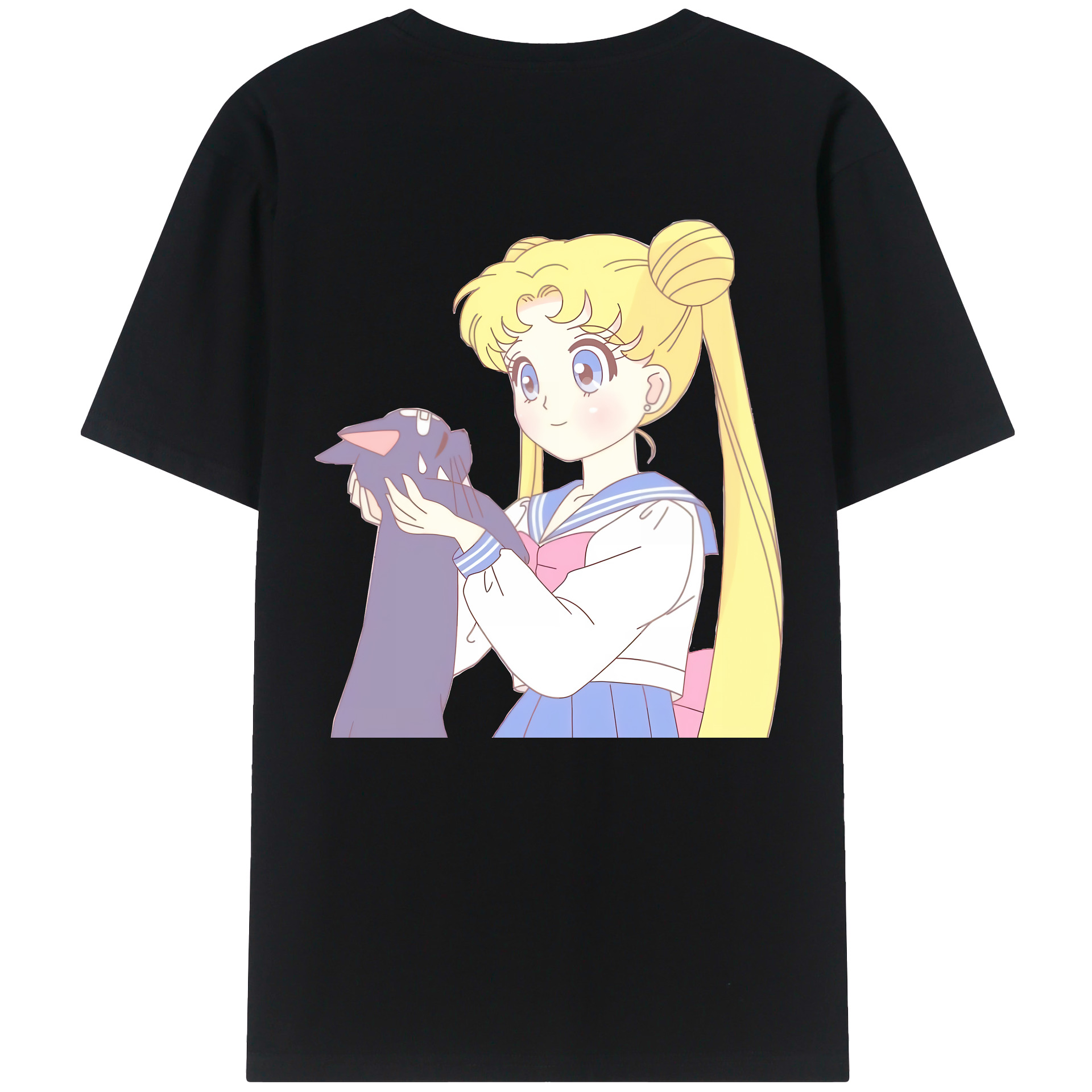 （画像用） 美少女戦士セーラームーン 愛野 美奈子 あいの みなこ Sailor Moon Aino Minako 綿100％半袖Tシャツ（背面プリント）