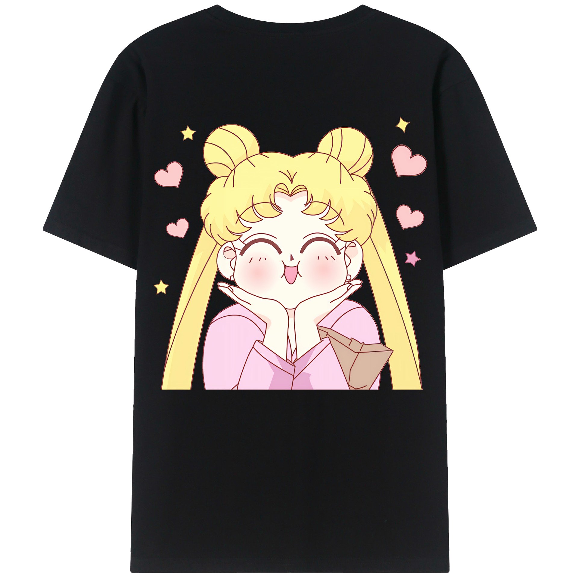 （画像用） 美少女戦士セーラームーン 愛野 美奈子 あいの みなこ Sailor Moon Aino Minako 綿100％半袖Tシャツ（背面プリント）