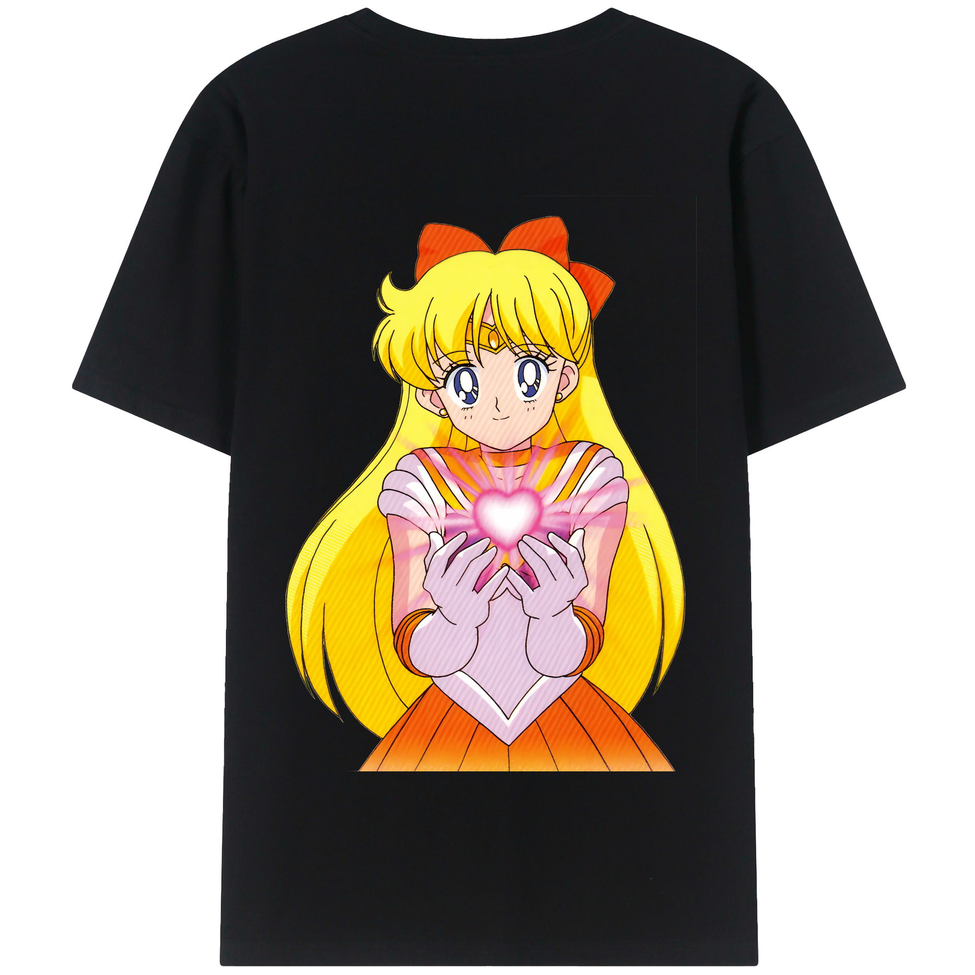 （画像用） 美少女戦士セーラームーン 愛野 美奈子 あいの みなこ Sailor Moon Aino Minako 綿100％半袖Tシャツ（背面プリント）