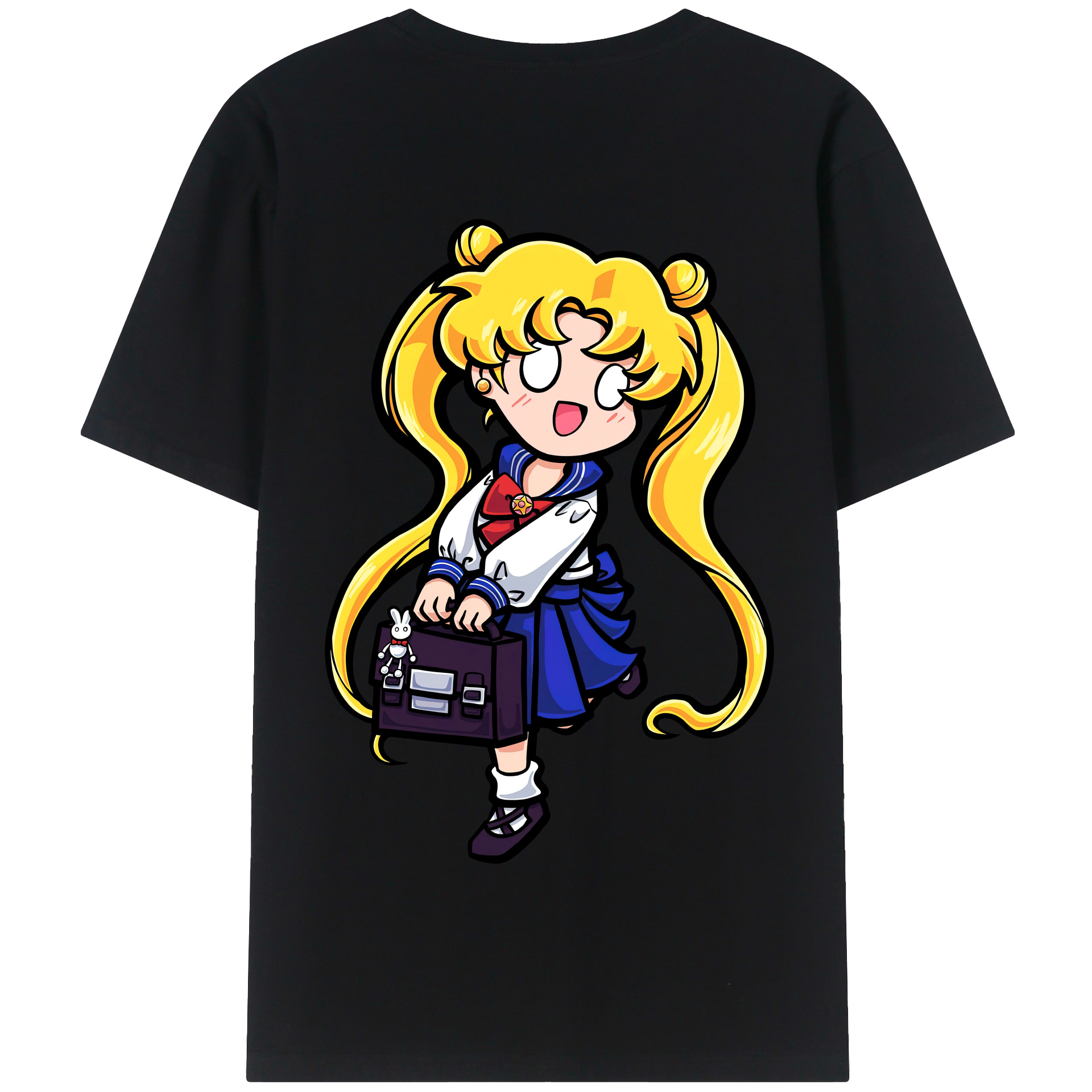 （画像用） 美少女戦士セーラームーン 愛野 美奈子 あいの みなこ Sailor Moon Aino Minako 綿100％半袖Tシャツ（背面プリント）