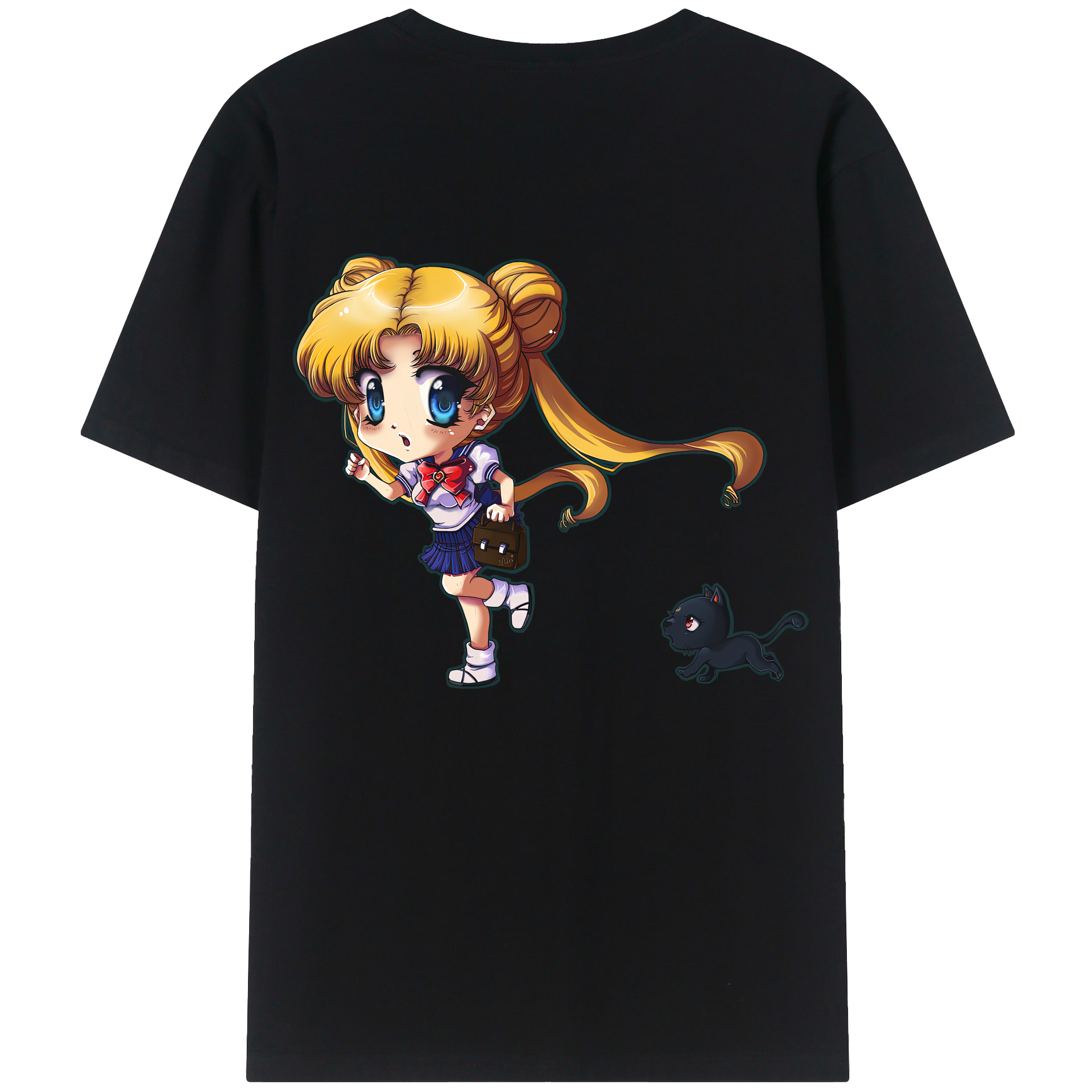 （画像用） 美少女戦士セーラームーン 愛野 美奈子 あいの みなこ Sailor Moon Aino Minako 綿100％半袖Tシャツ（背面プリント）