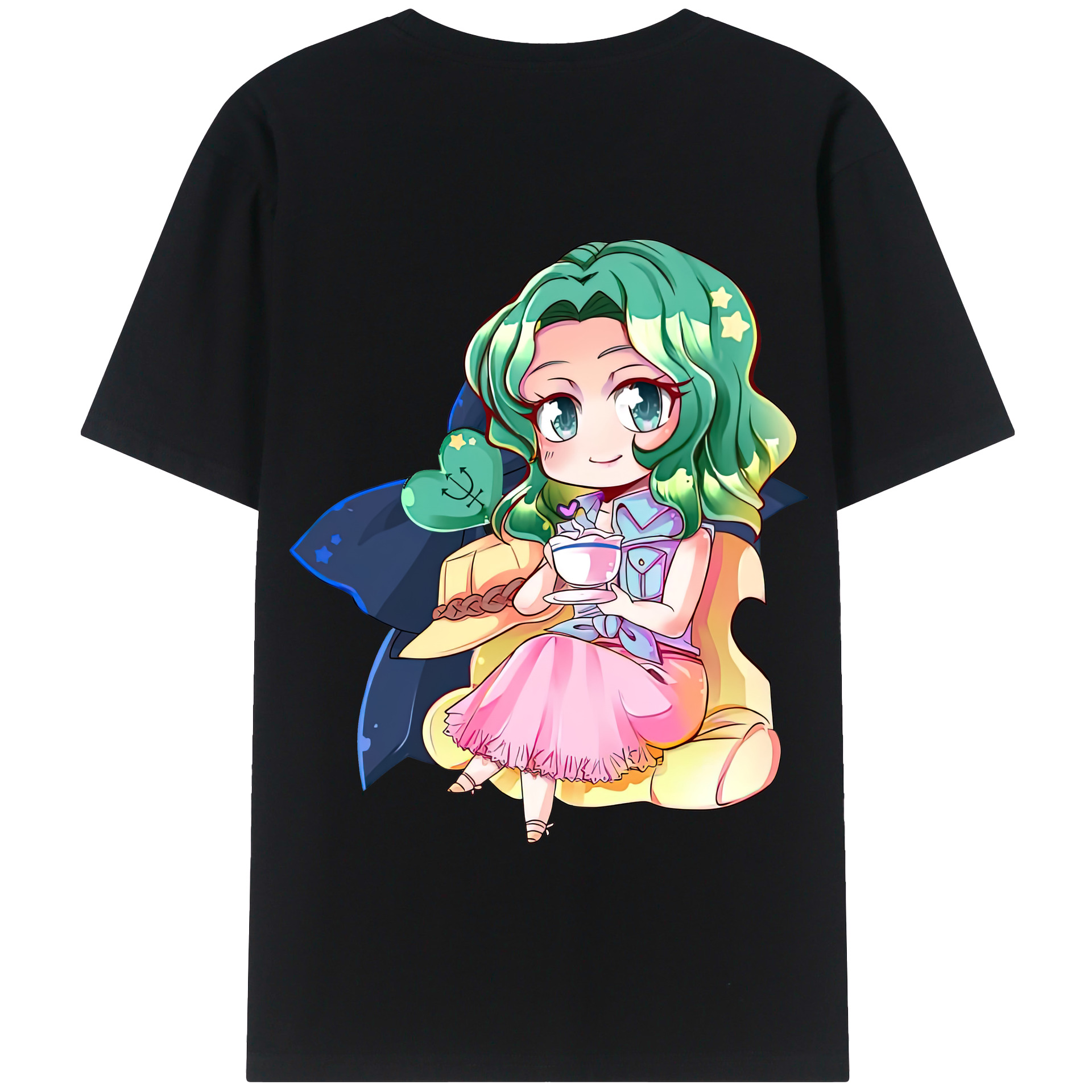 （画像用） 美少女戦士セーラームーン 海王 みちる（かいおう みちる） Sailor Moon Kaiou Michiru 綿100％半袖Tシャツ（背面プリント）
