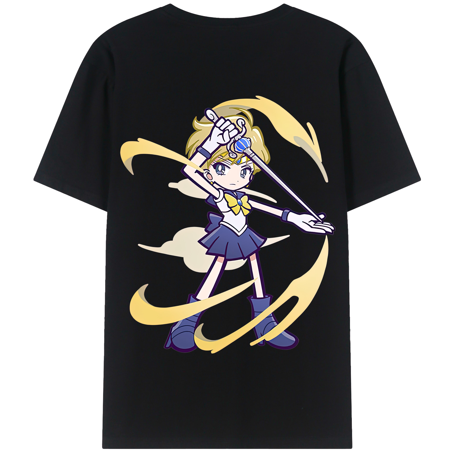 （画像用） 美少女戦士セーラームーン 天王はるか Sailor Moon Tenoh Haruka 綿100％半袖Tシャツ（背面プリント）