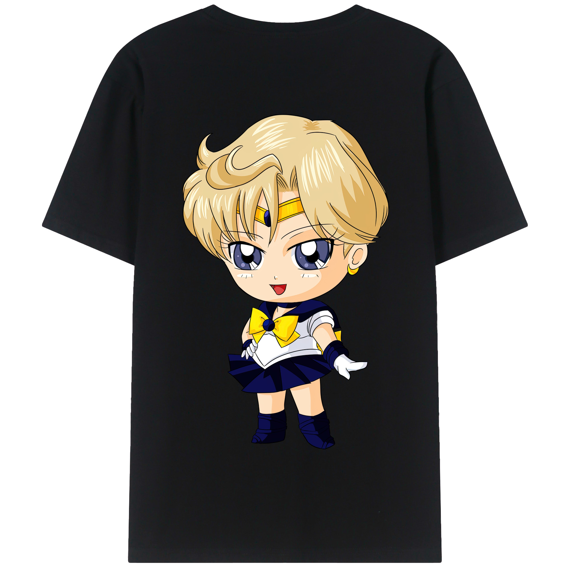 （画像用） 美少女戦士セーラームーン 天王はるか Sailor Moon Tenoh Haruka 綿100％半袖Tシャツ（背面プリント）