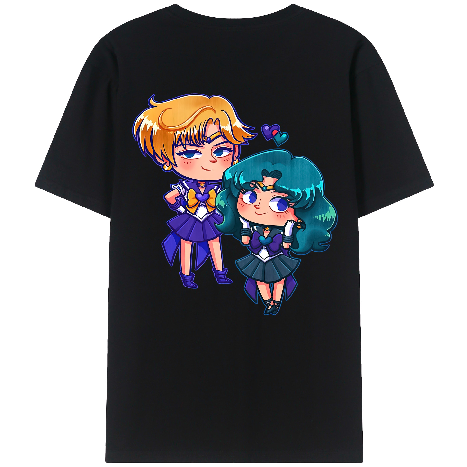（画像用） 美少女戦士セーラームーン 天王はるか Sailor Moon Tenoh Haruka 綿100％半袖Tシャツ（背面プリント）