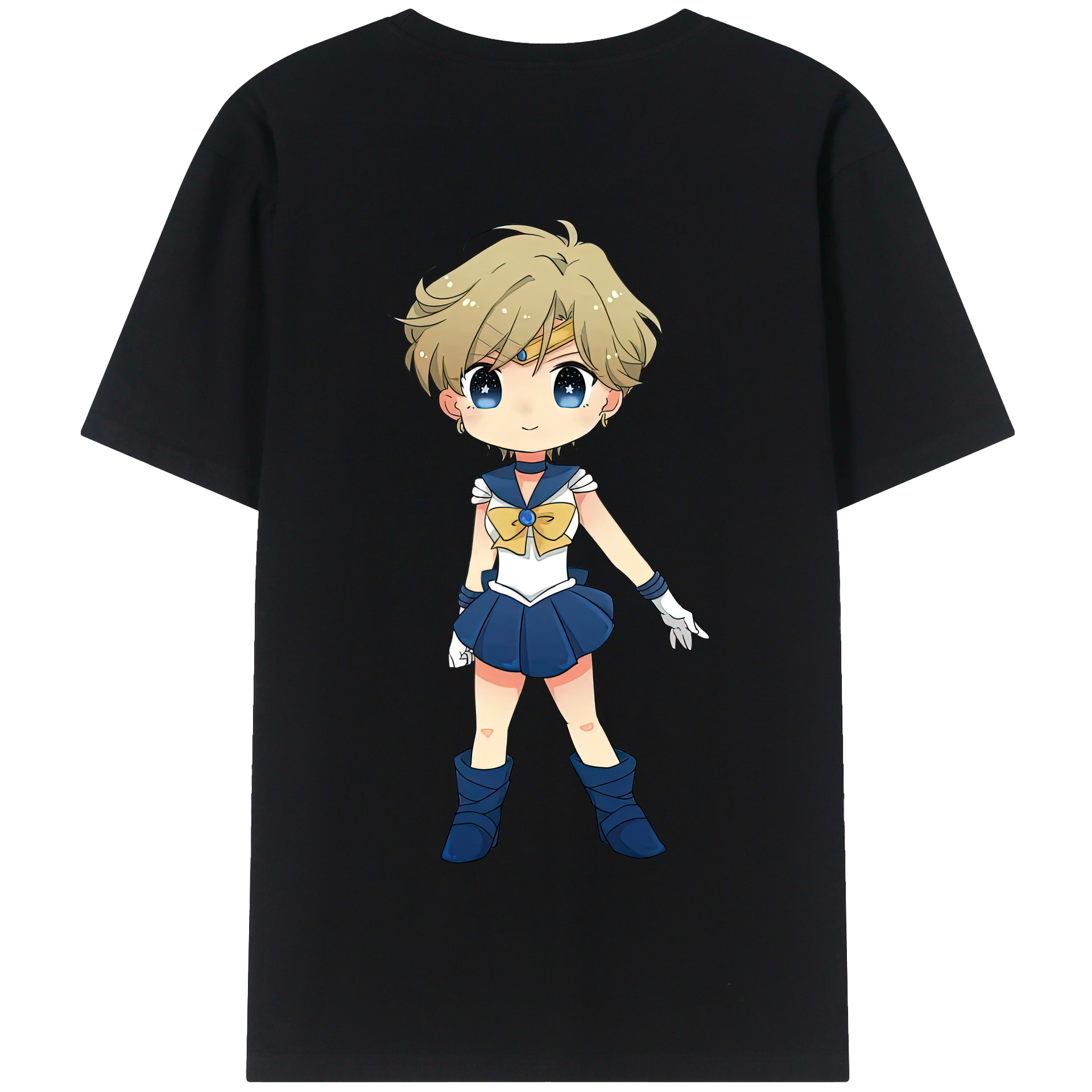 （画像用） 美少女戦士セーラームーン 天王はるか Sailor Moon Tenoh Haruka 綿100％半袖Tシャツ（背面プリント）