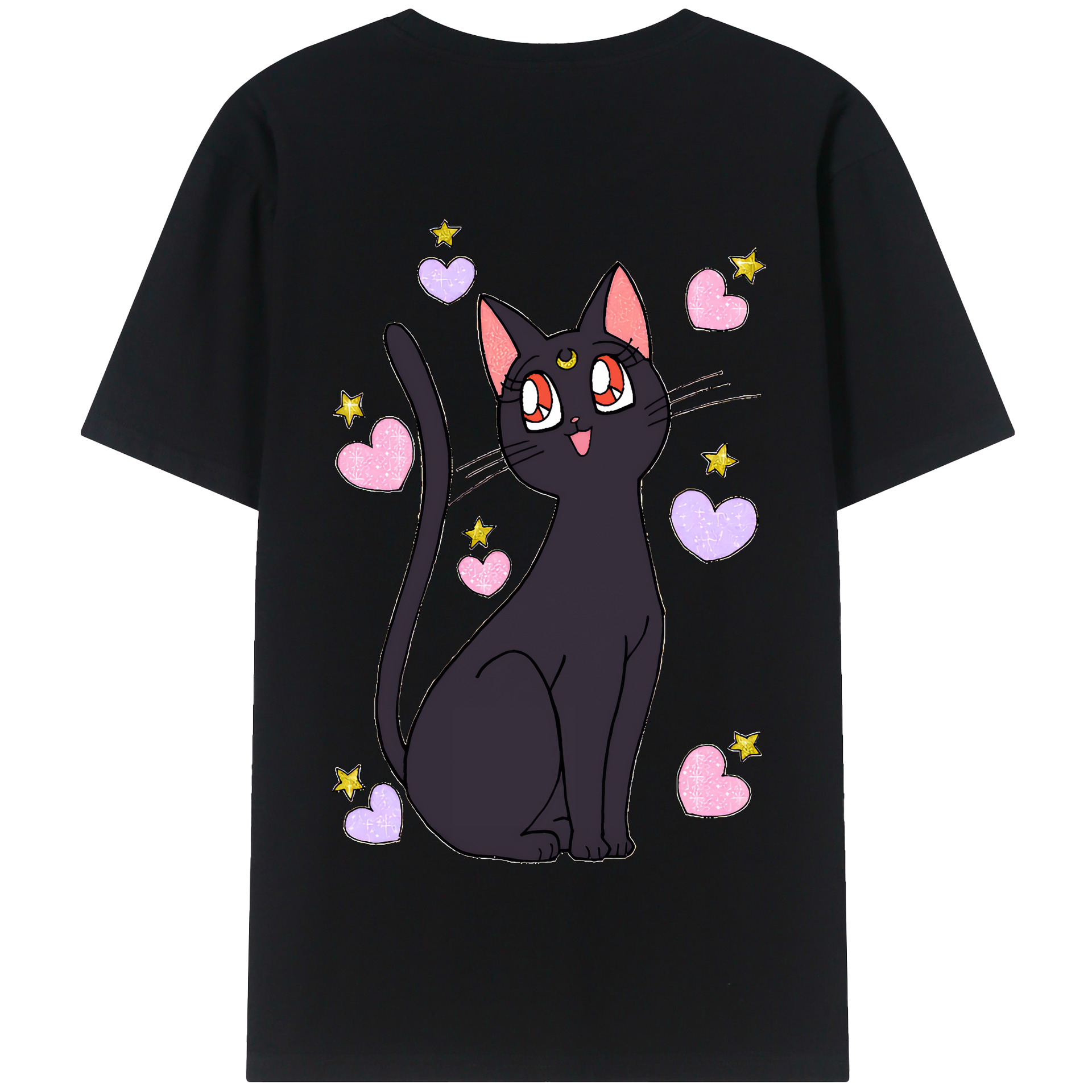 （画像用） 美少女戦士セーラームーン Sailor Moon 綿100％半袖Tシャツ（背面プリント）