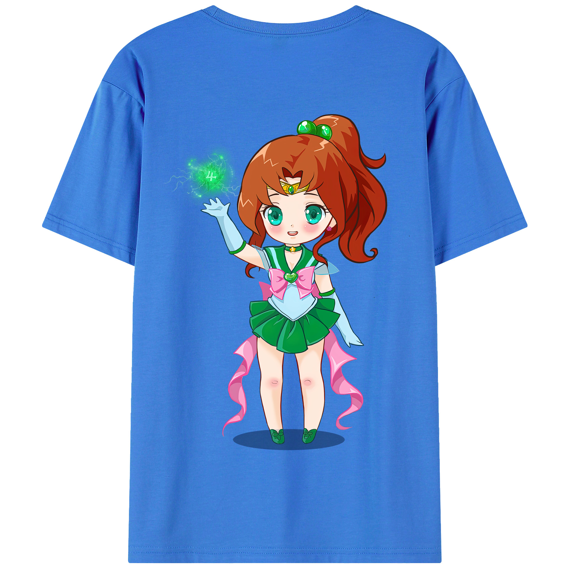 （画像用） 美少女戦士セーラームーン 木野 まこと きの まこと Sailor Moon Kino Makoto （セーラージュピター；Sailor Jupiter） 綿100％半袖Tシャツ（背面プリント）
