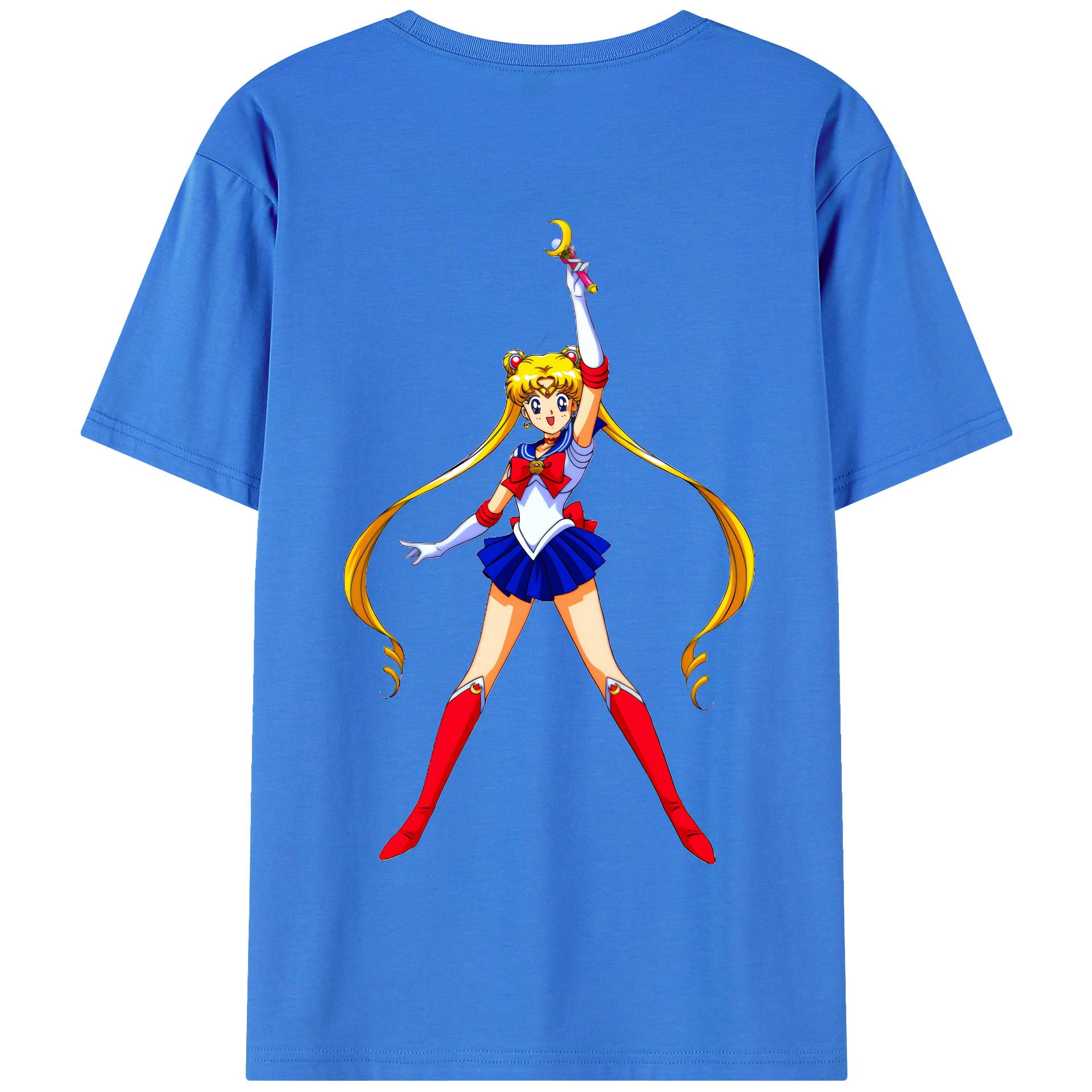 （画像用） 美少女戦士セーラームーン 月野 うさぎ つきの うさぎ Sailor Moon Tsukino Usagi 綿100％半袖Tシャツ（背面プリント）