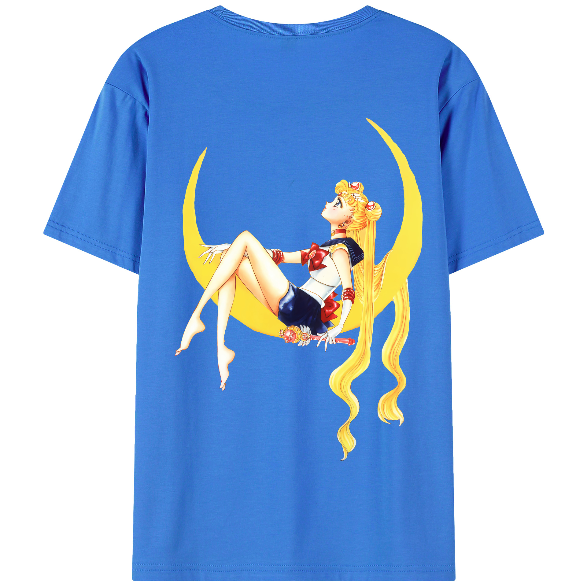 （画像用） 美少女戦士セーラームーン 月野 うさぎ つきの うさぎ Sailor Moon Tsukino Usagi 綿100％半袖Tシャツ（背面プリント）
