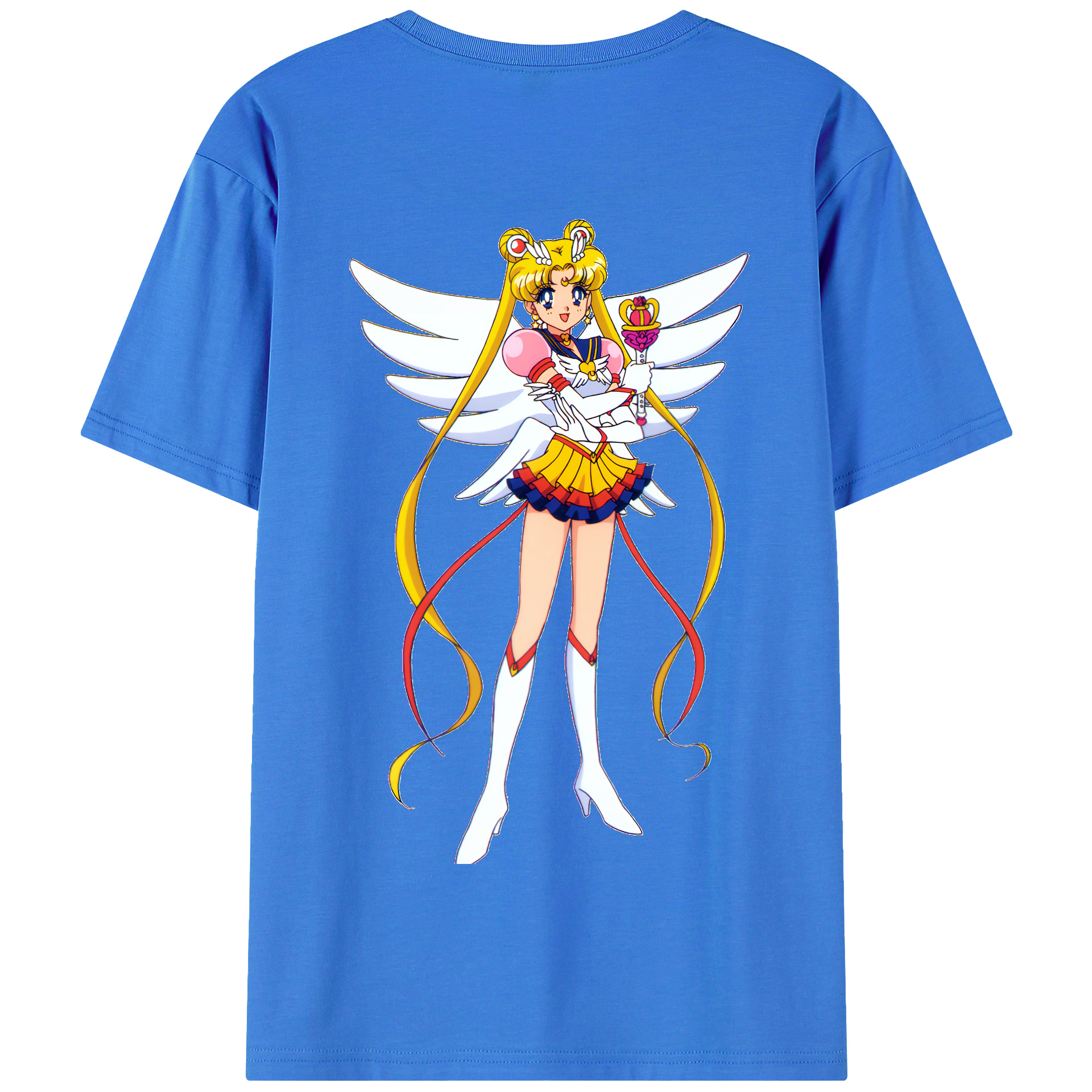 （画像用） 美少女戦士セーラームーン 月野 うさぎ つきの うさぎ Sailor Moon Tsukino Usagi 綿100％半袖Tシャツ（背面プリント）