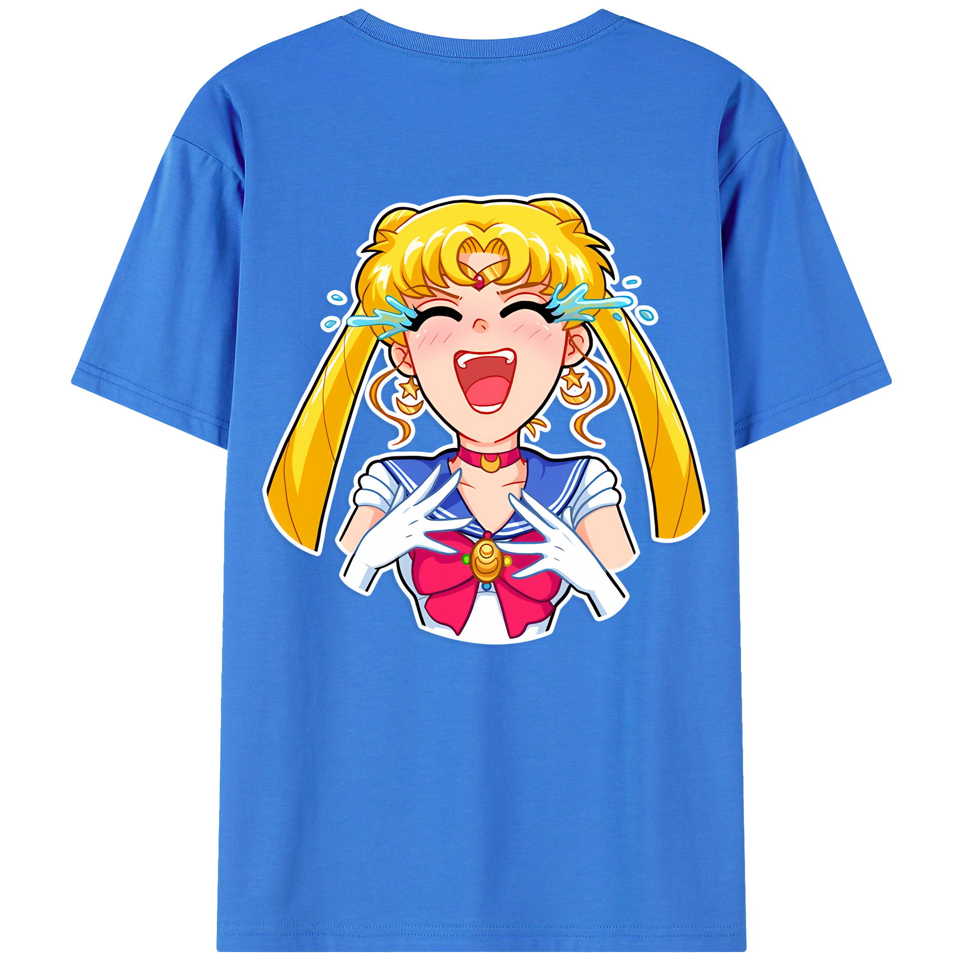 （画像用） 美少女戦士セーラームーン 月野 うさぎ つきの うさぎ Sailor Moon Tsukino Usagi 綿100％半袖Tシャツ（背面プリント）