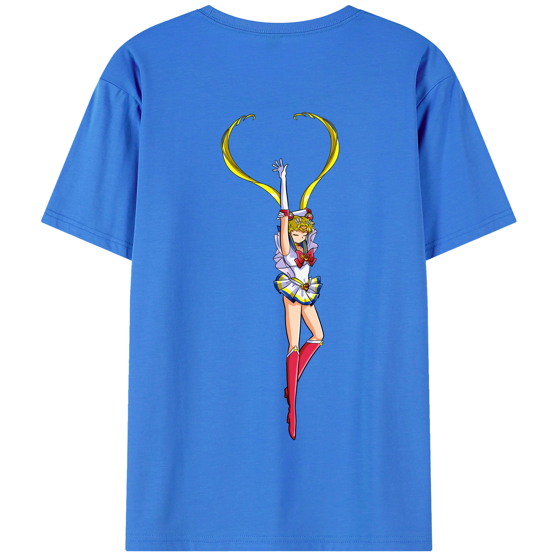 （画像用） 美少女戦士セーラームーン 月野 うさぎ つきの うさぎ Sailor Moon Tsukino Usagi 綿100％半袖Tシャツ（背面プリント）