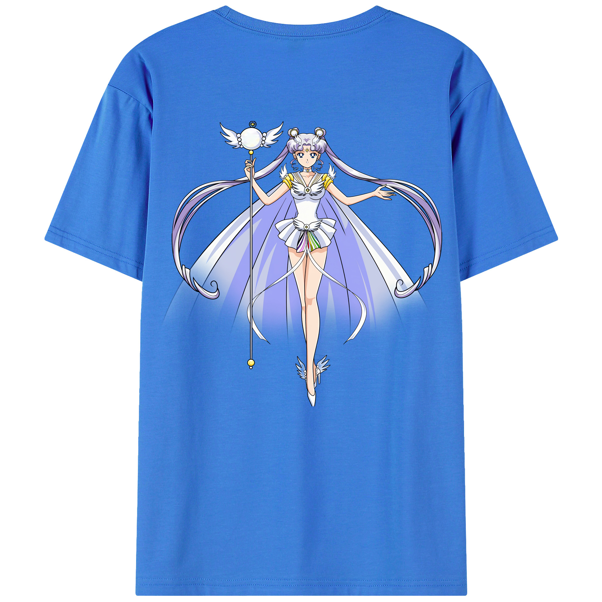 （画像用） 美少女戦士セーラームーン 月野 うさぎ つきの うさぎ Sailor Moon Tsukino Usagi 綿100％半袖Tシャツ（背面プリント）