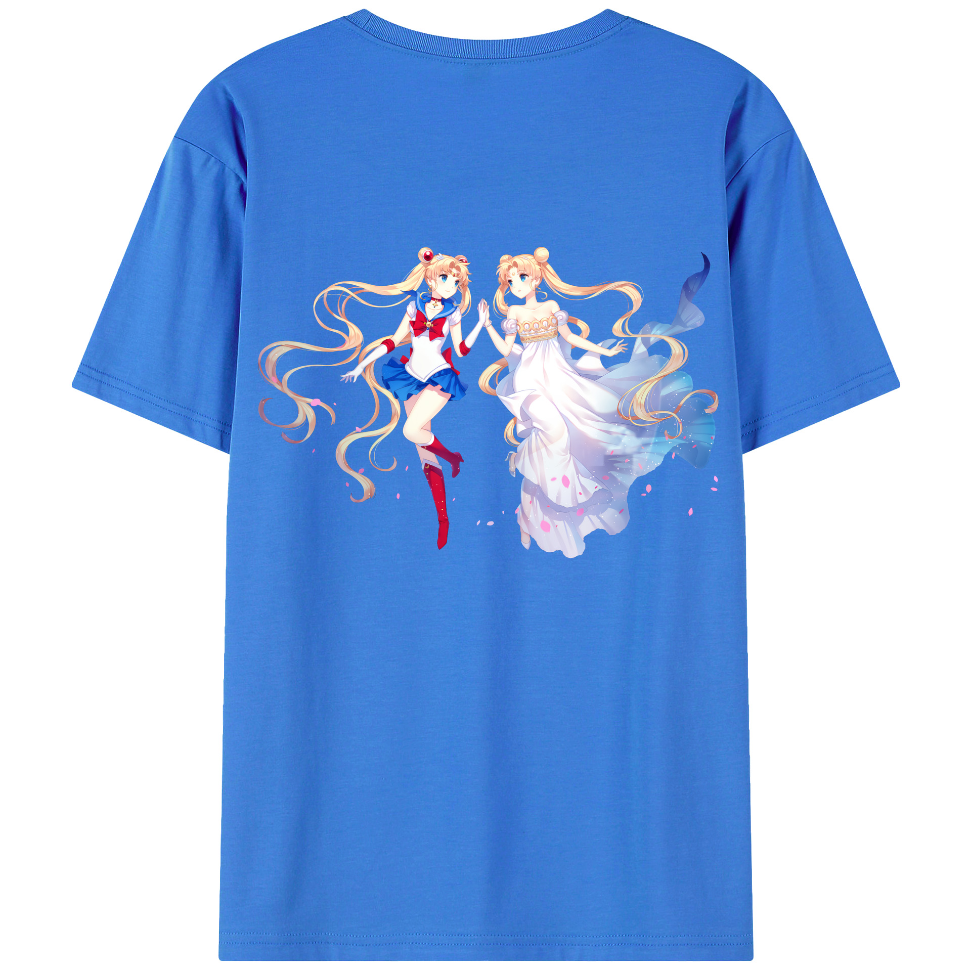 （画像用） 美少女戦士セーラームーン 月野 うさぎ つきの うさぎ Sailor Moon Tsukino Usagi 綿100％半袖Tシャツ（背面プリント）