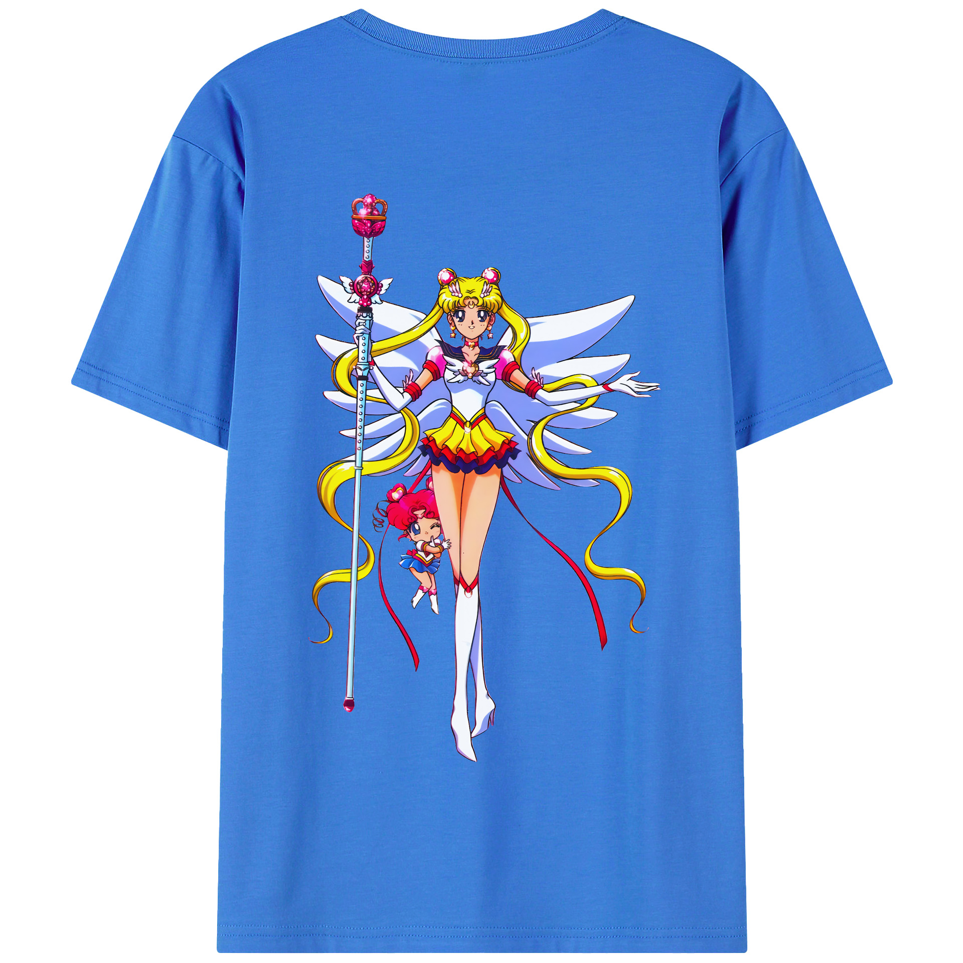 （画像用） 美少女戦士セーラームーン 月野 うさぎ つきの うさぎ Sailor Moon Tsukino Usagi 綿100％半袖Tシャツ（背面プリント）