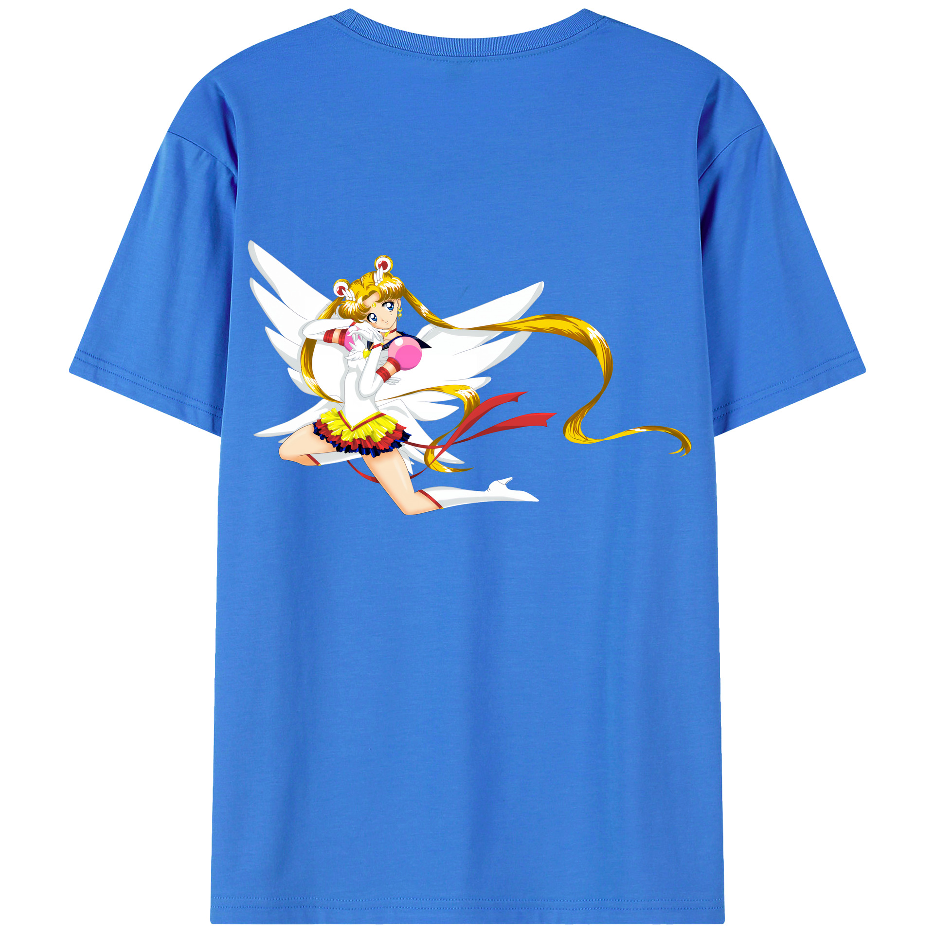 （画像用） 美少女戦士セーラームーン 月野 うさぎ つきの うさぎ Sailor Moon Tsukino Usagi 綿100％半袖Tシャツ（背面プリント）