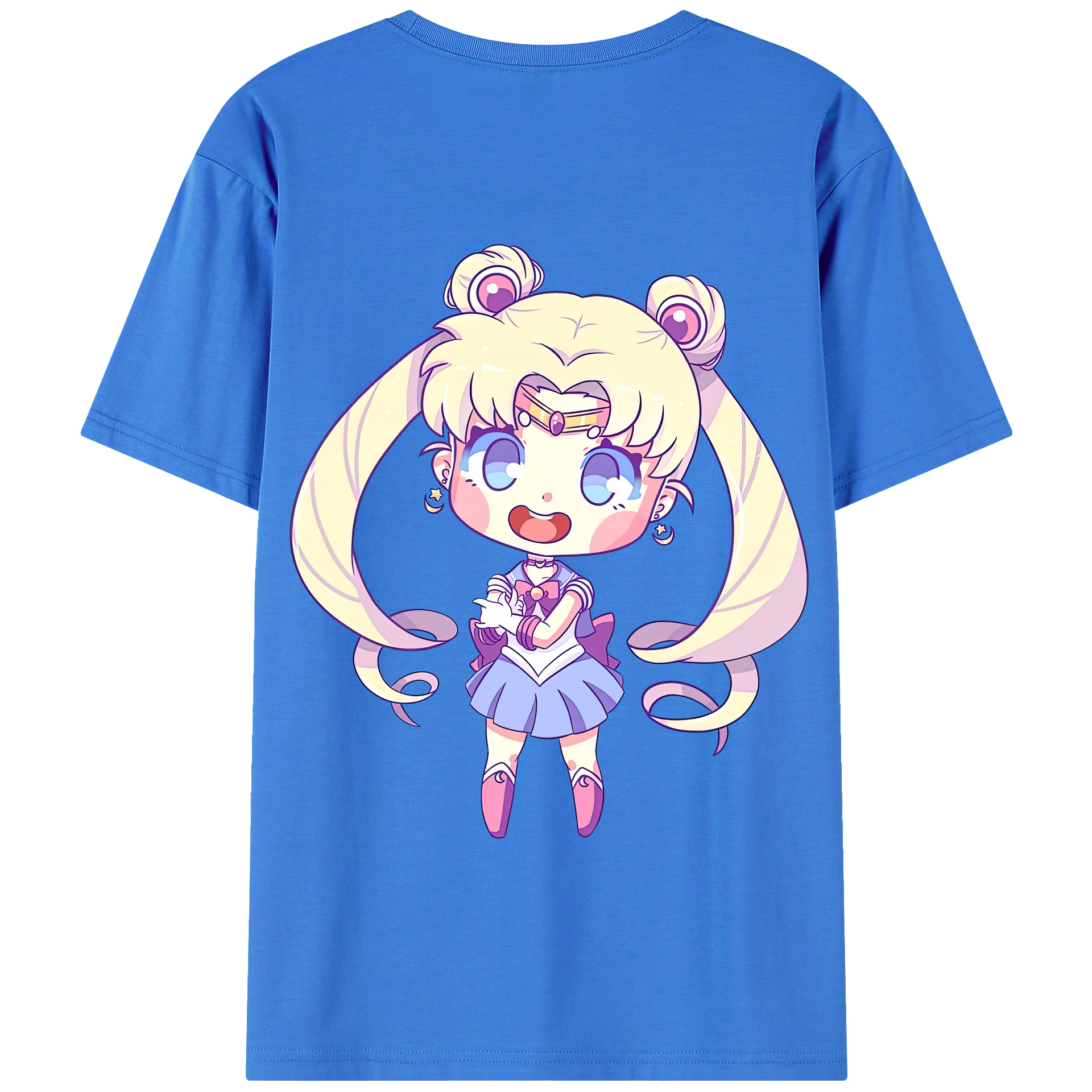 （画像用） 美少女戦士セーラームーン 月野 うさぎ つきの うさぎ Sailor Moon Tsukino Usagi 綿100％半袖Tシャツ（背面プリント）