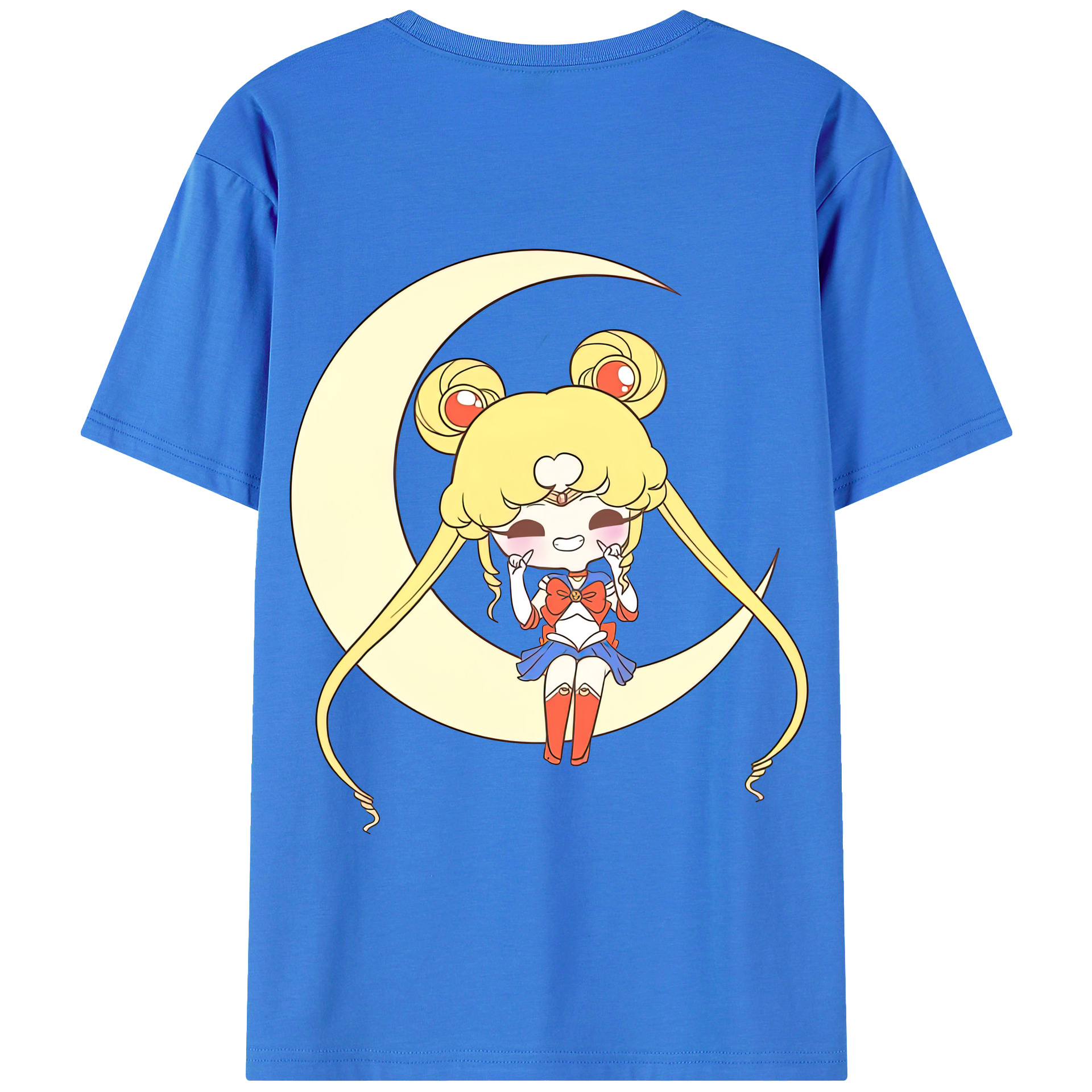 （画像用） 美少女戦士セーラームーン 月野 うさぎ つきの うさぎ Sailor Moon Tsukino Usagi 綿100％半袖Tシャツ（背面プリント）