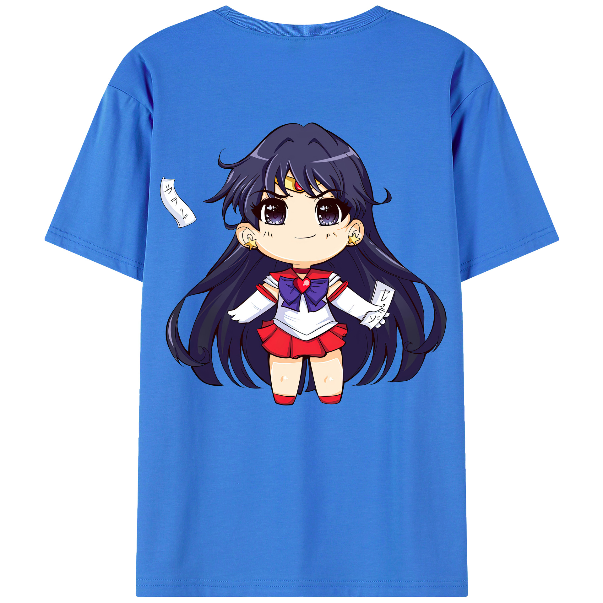 （画像用） 美少女戦士セーラームーン 火野レイ ひの レイ Sailor Moon Hino Rei （セーラーマーズ,Sailor Mars） 綿100％半袖Tシャツ（背面プリント）