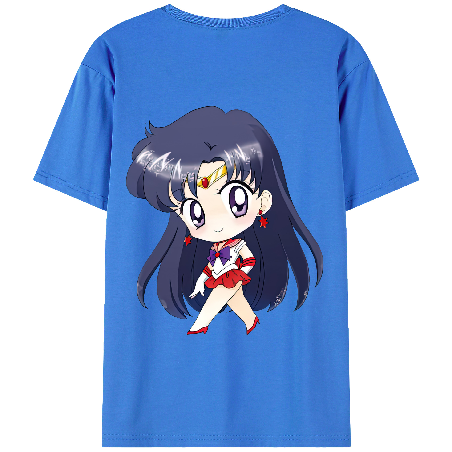 （画像用） 美少女戦士セーラームーン 火野レイ ひの レイ Sailor Moon Hino Rei （セーラーマーズ,Sailor Mars） 綿100％半袖Tシャツ（背面プリント）