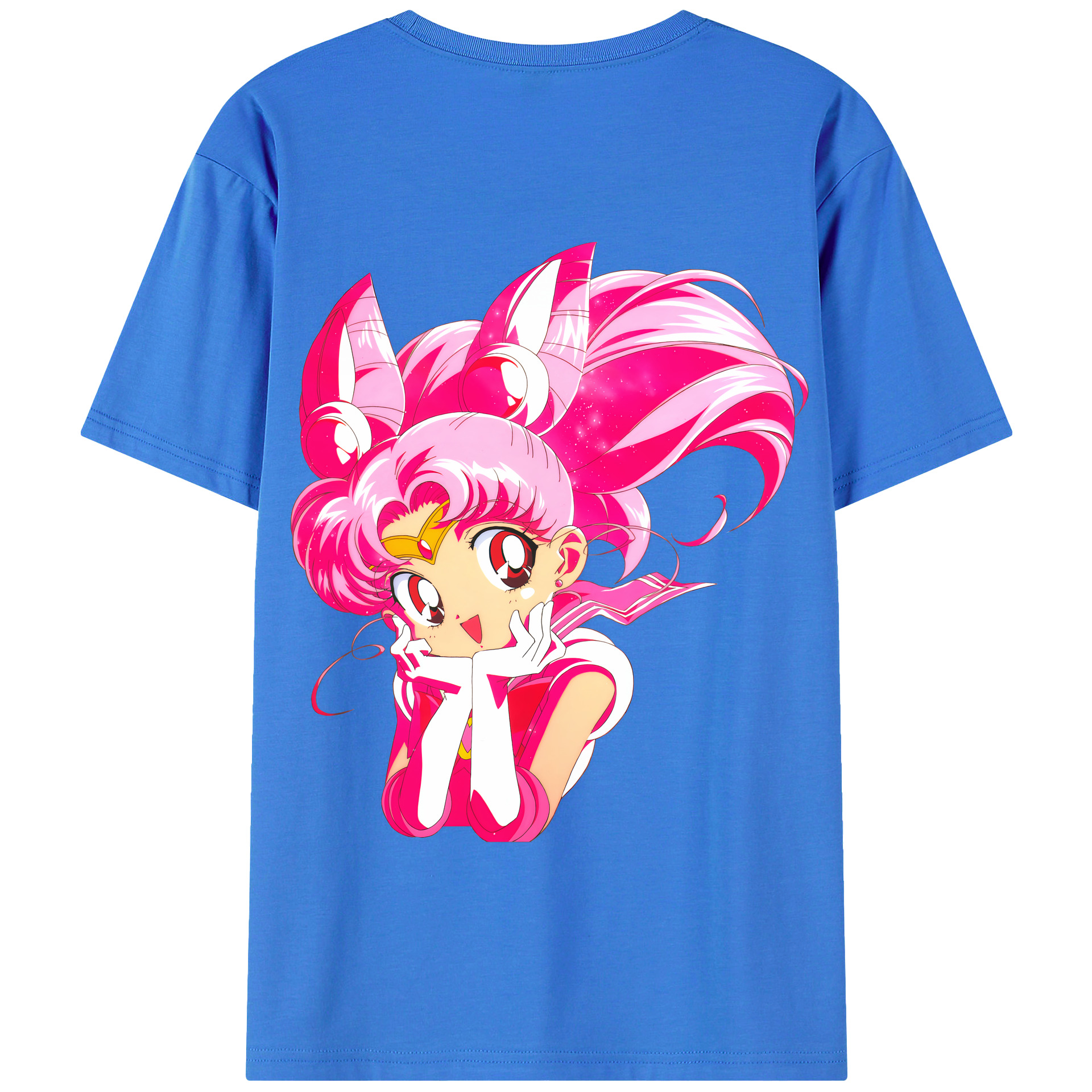 （画像用） 美少女戦士セーラームーン ちびうさ Sailor Moon Chibiusa Tsukino Usagi Small Lady Serenity 綿100％半袖Tシャツ（背面プリント）