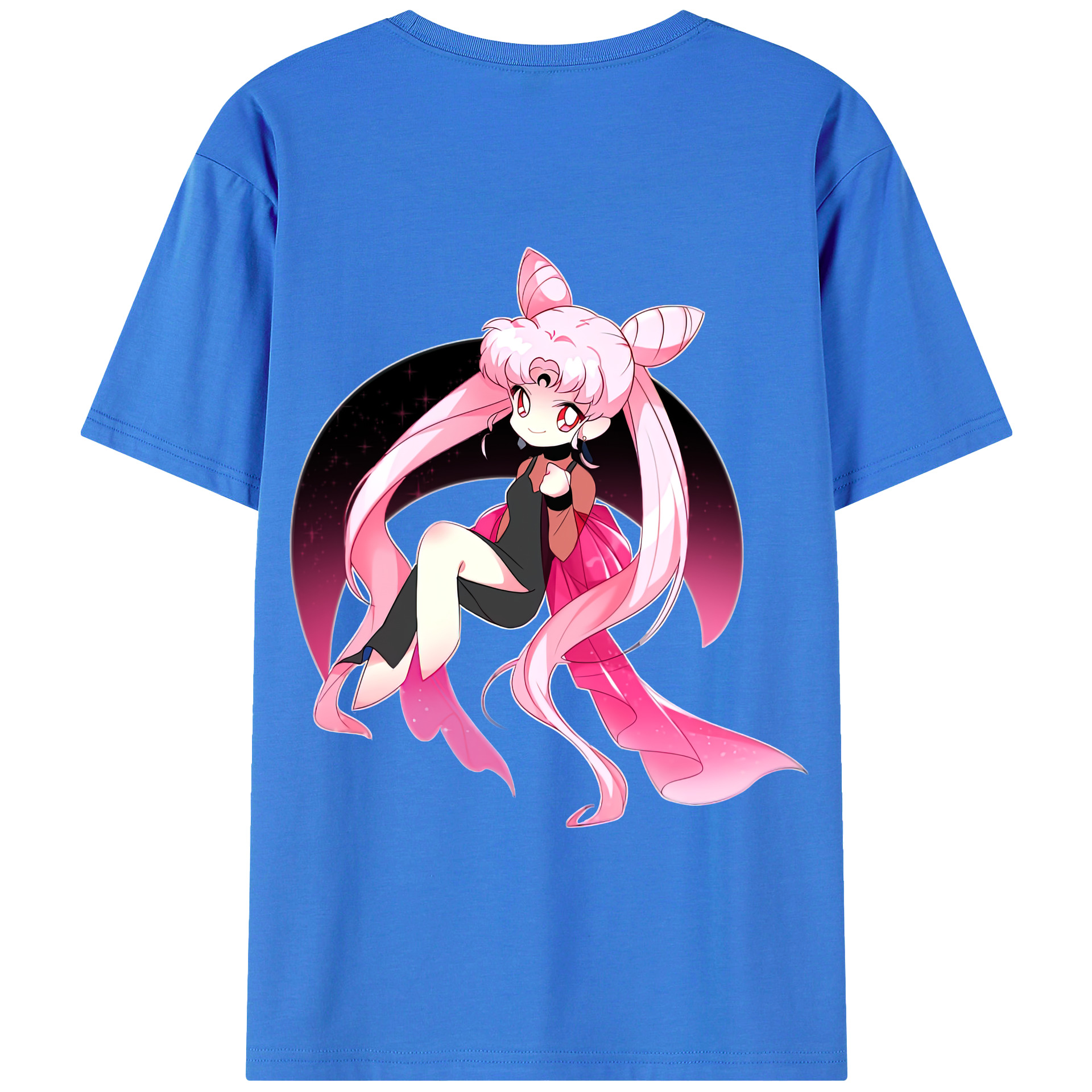 （画像用） 美少女戦士セーラームーン ちびうさ Sailor Moon Chibiusa Tsukino Usagi Small Lady Serenity 綿100％半袖Tシャツ（背面プリント）