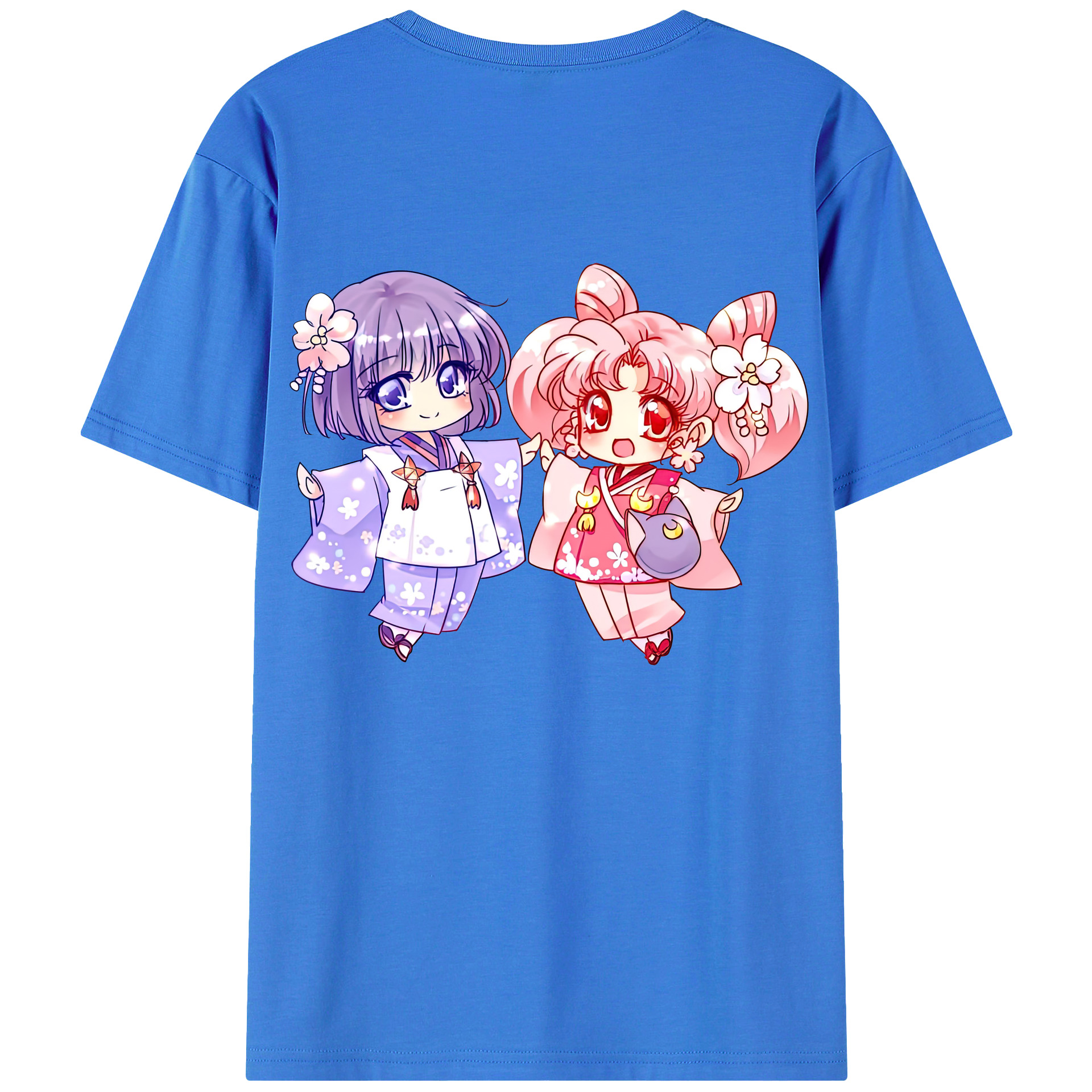 （画像用） 美少女戦士セーラームーン ちびうさ Sailor Moon Chibiusa Tsukino Usagi Small Lady Serenity 綿100％半袖Tシャツ（背面プリント）