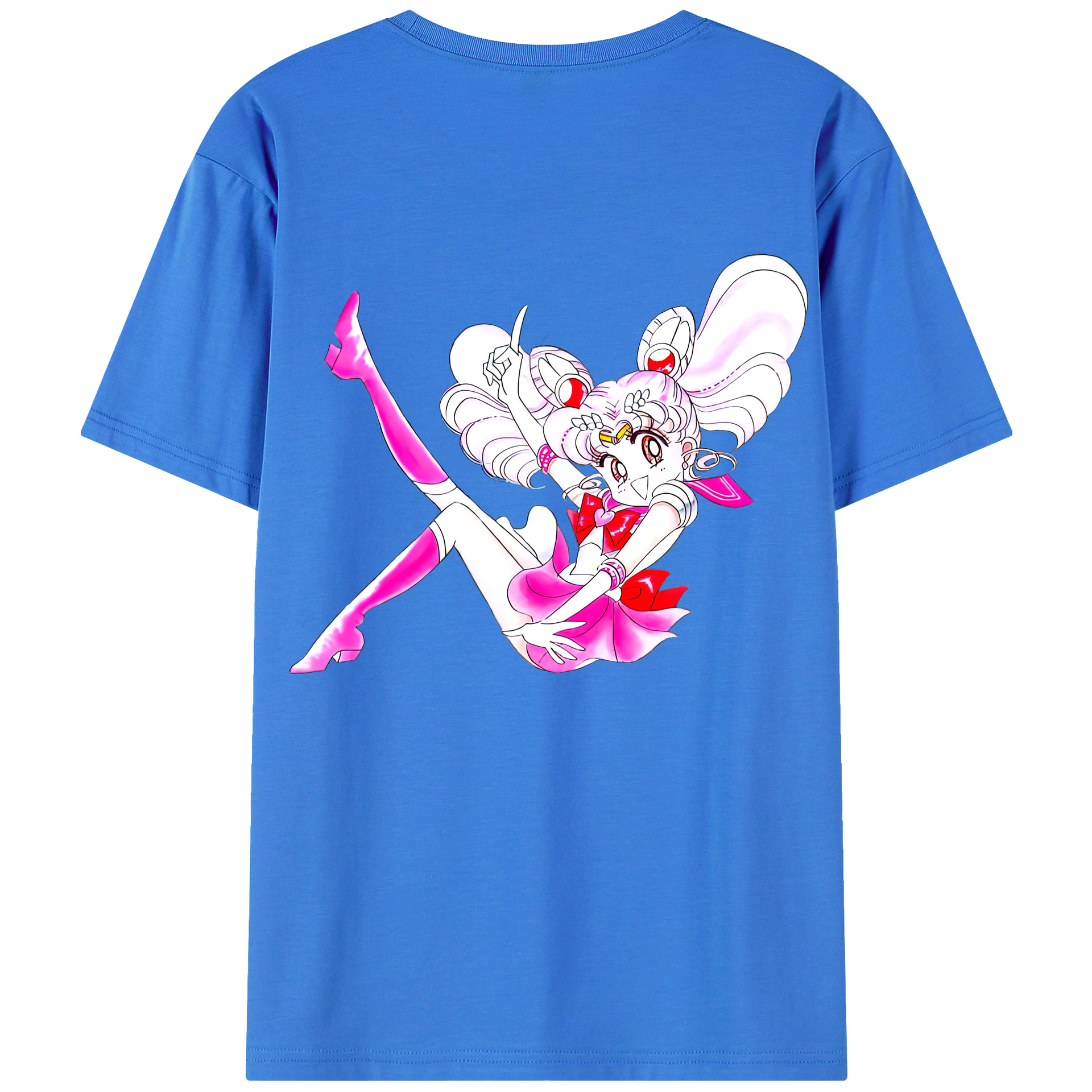 （画像用） 美少女戦士セーラームーン ちびうさ Sailor Moon Chibiusa Tsukino Usagi Small Lady Serenity 綿100％半袖Tシャツ（背面プリント）