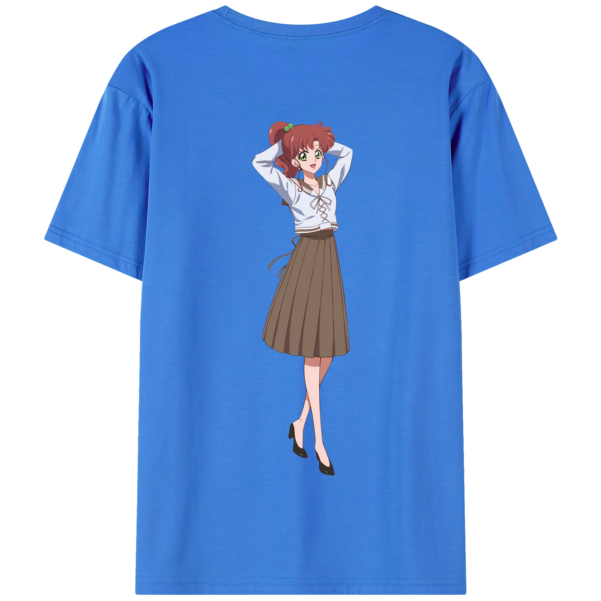 （画像用） 美少女戦士セーラームーン 木野 まこと きの まこと Sailor Moon Kino Makoto （セーラージュピター；Sailor Jupiter） 綿100％半袖Tシャツ（背面プリント）