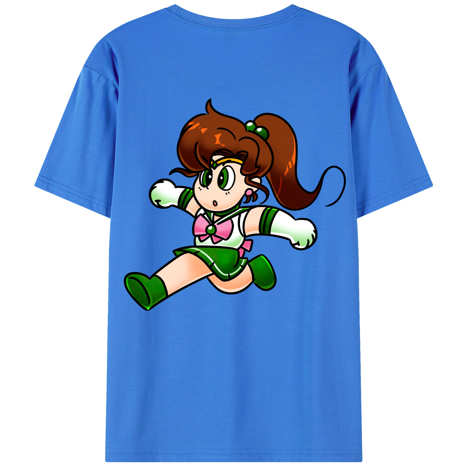 （画像用） 美少女戦士セーラームーン 木野 まこと きの まこと Sailor Moon Kino Makoto （セーラージュピター；Sailor Jupiter） 綿100％半袖Tシャツ（背面プリント）