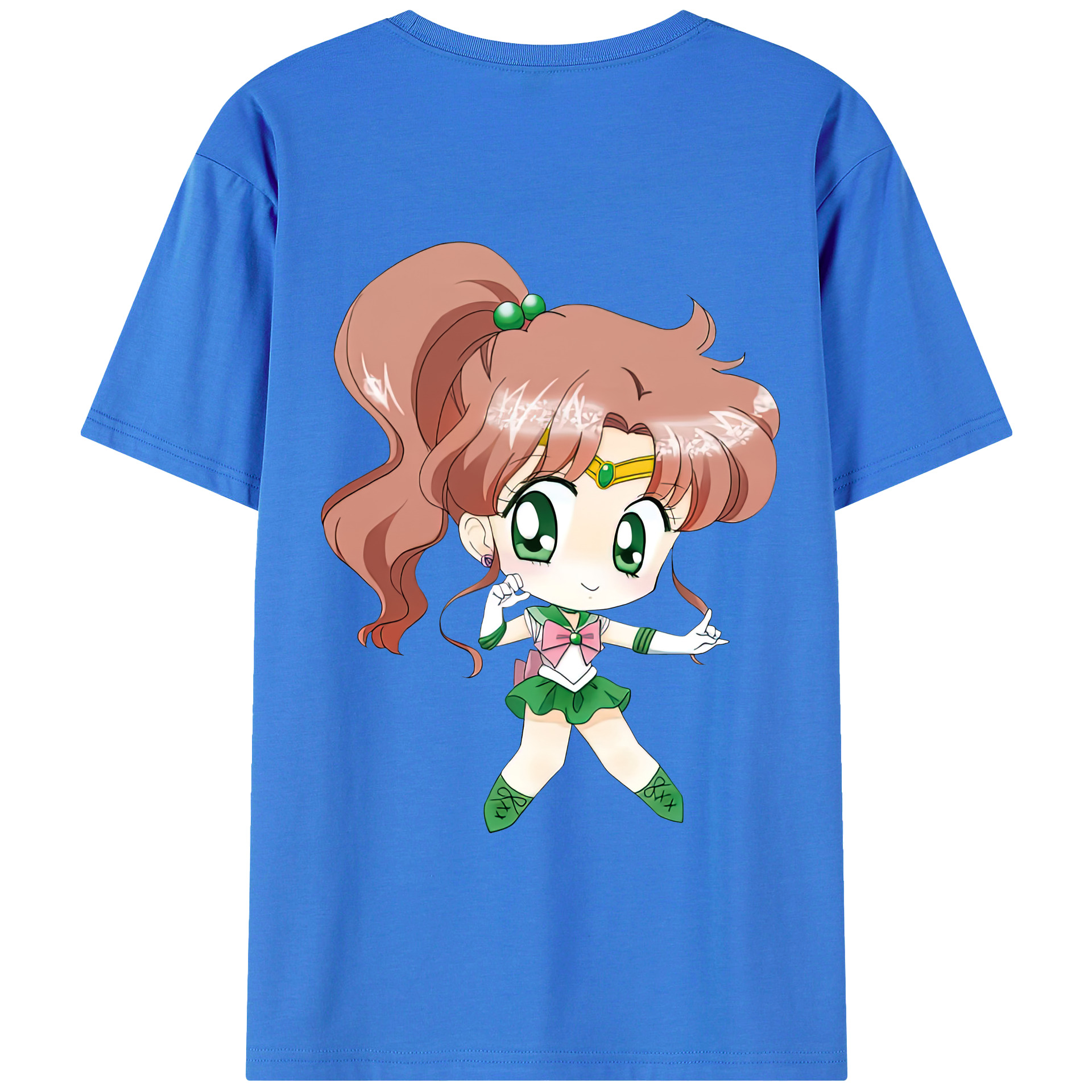 （画像用） 美少女戦士セーラームーン 木野 まこと きの まこと Sailor Moon Kino Makoto （セーラージュピター；Sailor Jupiter） 綿100％半袖Tシャツ（背面プリント）