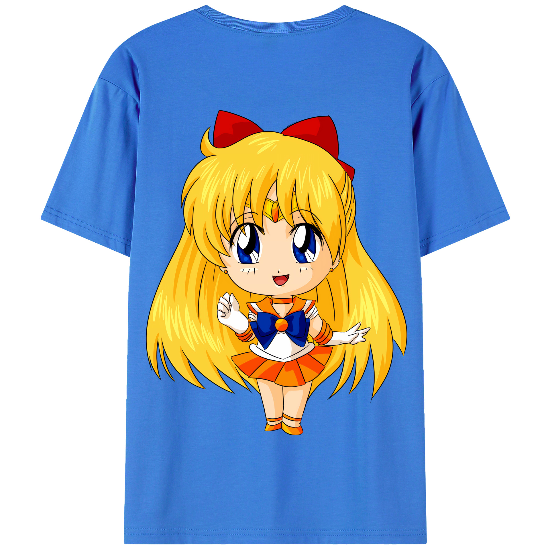 （画像用） 美少女戦士セーラームーン 愛野 美奈子 あいの みなこ Sailor Moon Aino Minako 綿100％半袖Tシャツ（背面プリント）