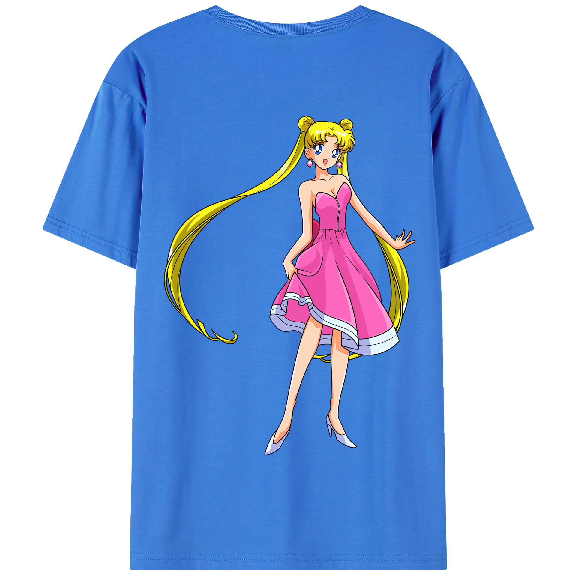 （画像用） 美少女戦士セーラームーン 愛野 美奈子 あいの みなこ Sailor Moon Aino Minako 綿100％半袖Tシャツ（背面プリント）