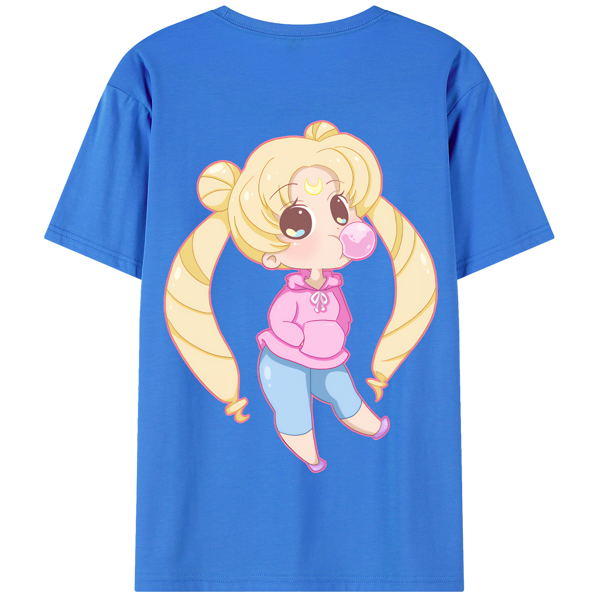 （画像用） 美少女戦士セーラームーン 愛野 美奈子 あいの みなこ Sailor Moon Aino Minako 綿100％半袖Tシャツ（背面プリント）