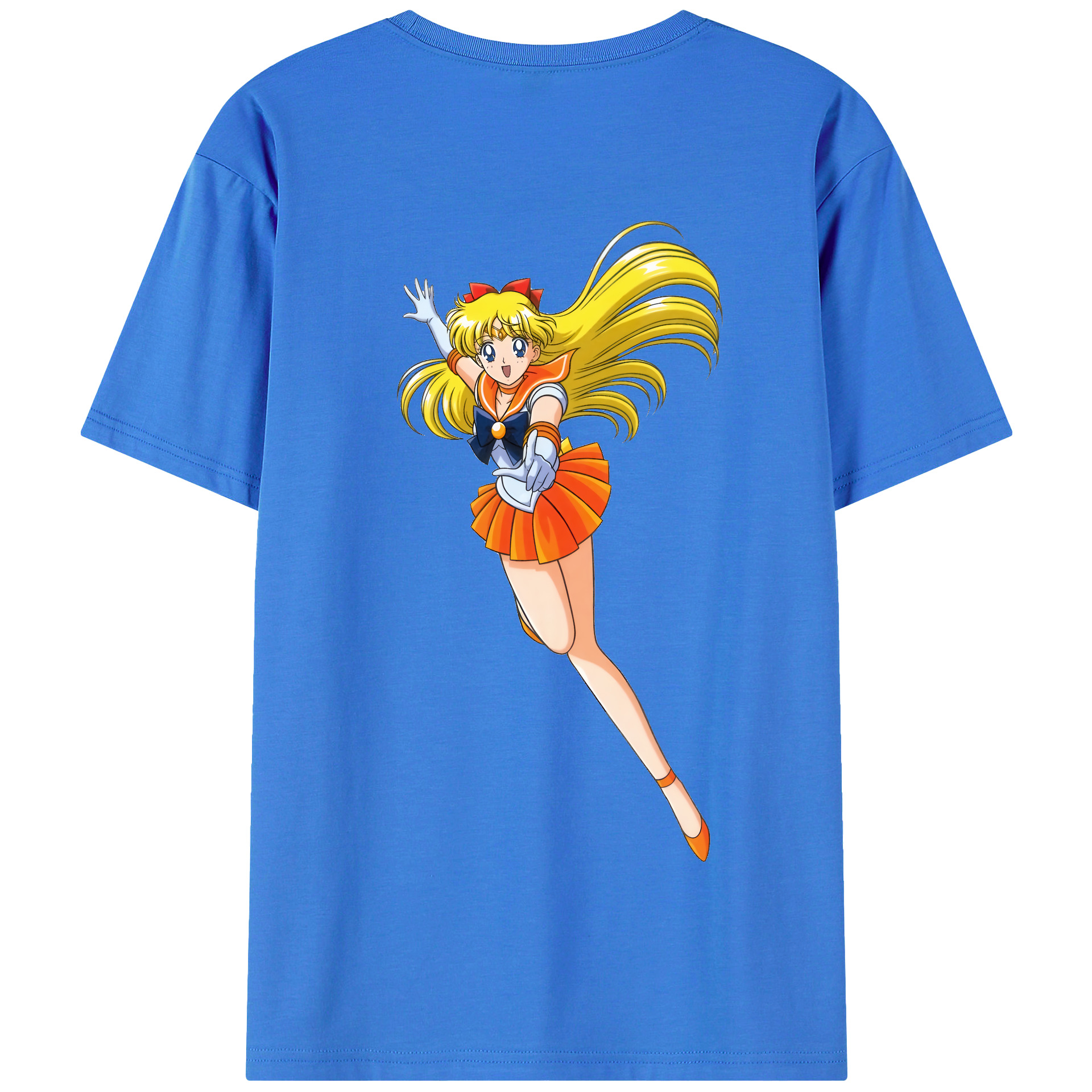 （画像用） 美少女戦士セーラームーン 愛野 美奈子 あいの みなこ Sailor Moon Aino Minako 綿100％半袖Tシャツ（背面プリント）