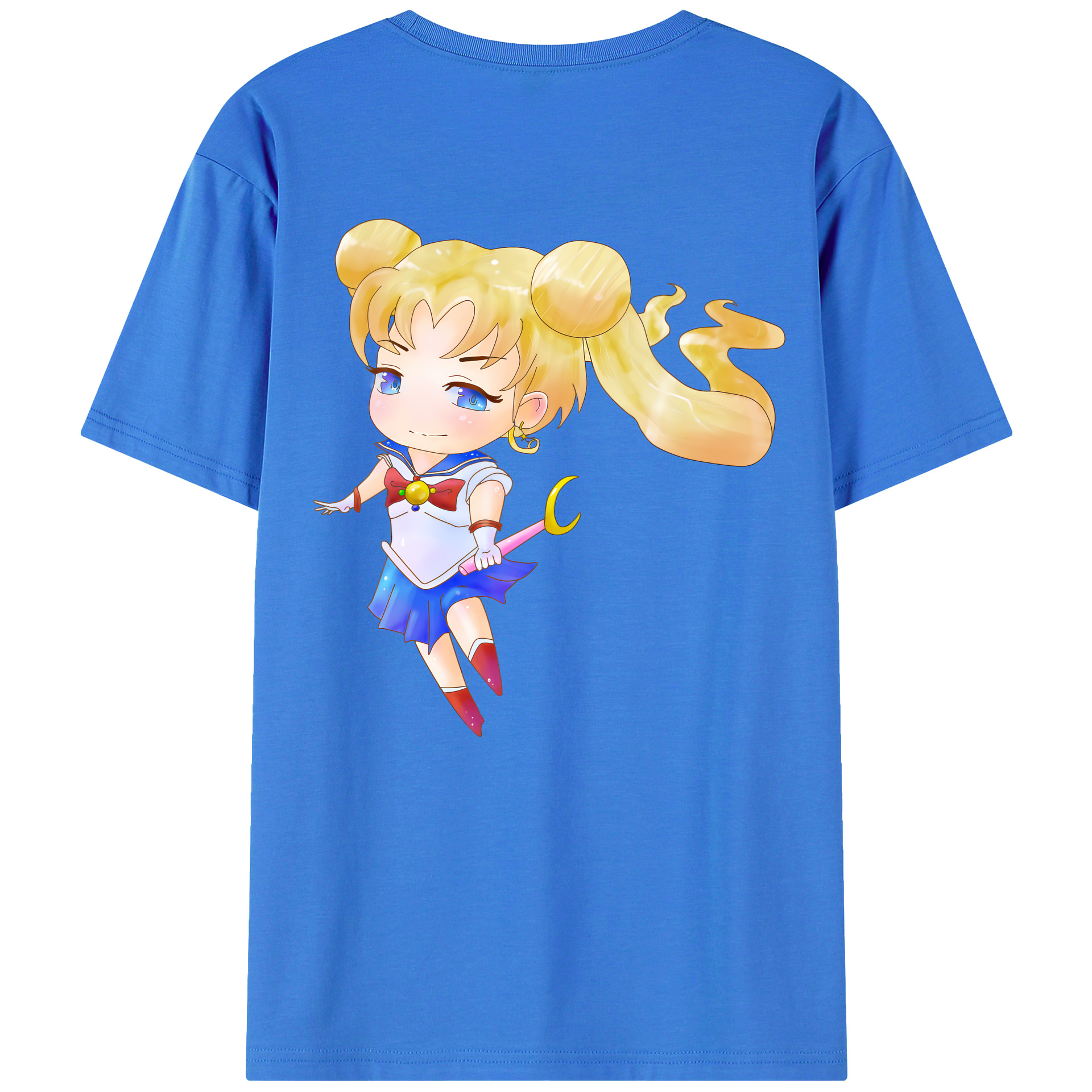 （画像用） 美少女戦士セーラームーン 愛野 美奈子 あいの みなこ Sailor Moon Aino Minako 綿100％半袖Tシャツ（背面プリント）