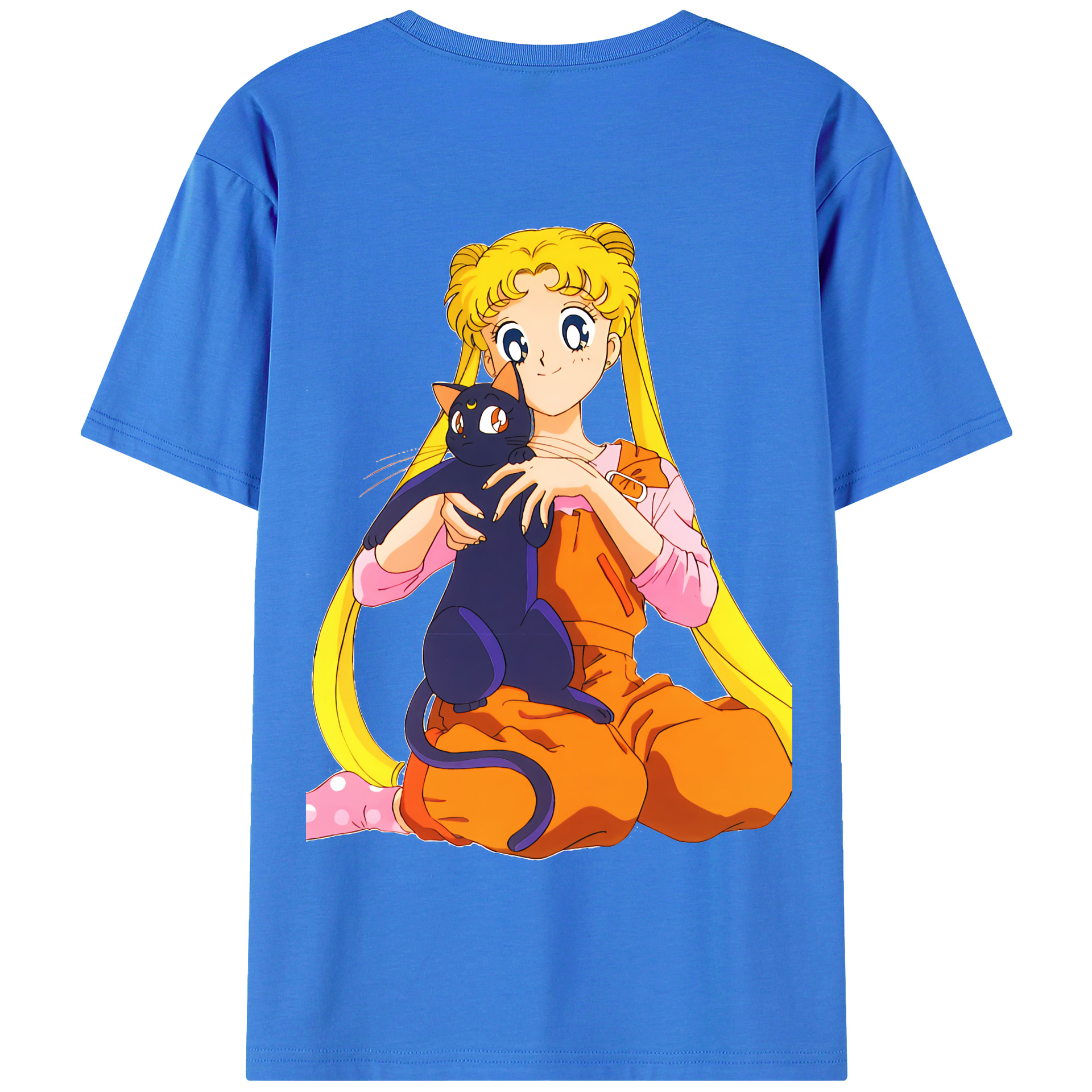 （画像用） 美少女戦士セーラームーン 愛野 美奈子 あいの みなこ Sailor Moon Aino Minako 綿100％半袖Tシャツ（背面プリント）