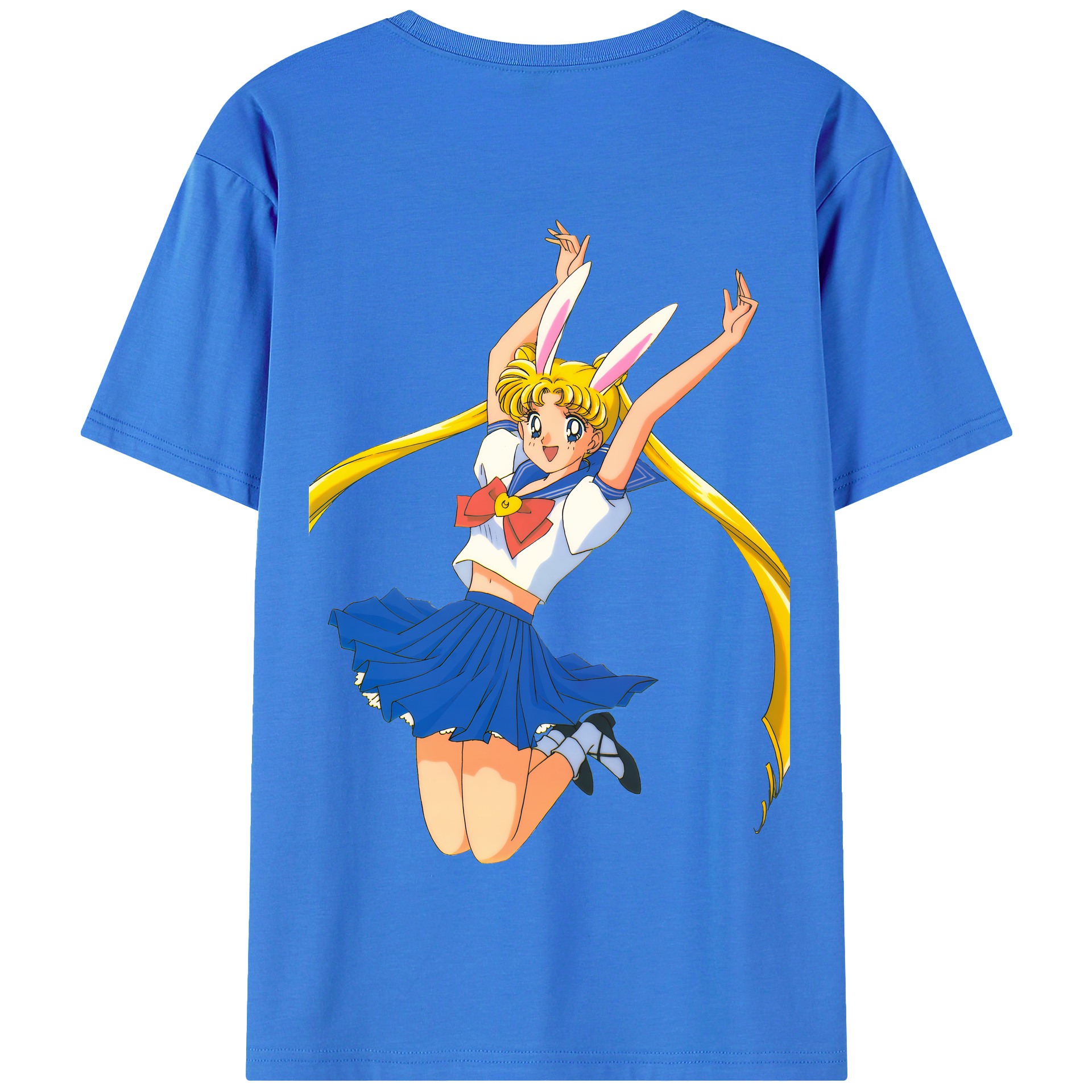 （画像用） 美少女戦士セーラームーン 愛野 美奈子 あいの みなこ Sailor Moon Aino Minako 綿100％半袖Tシャツ（背面プリント）