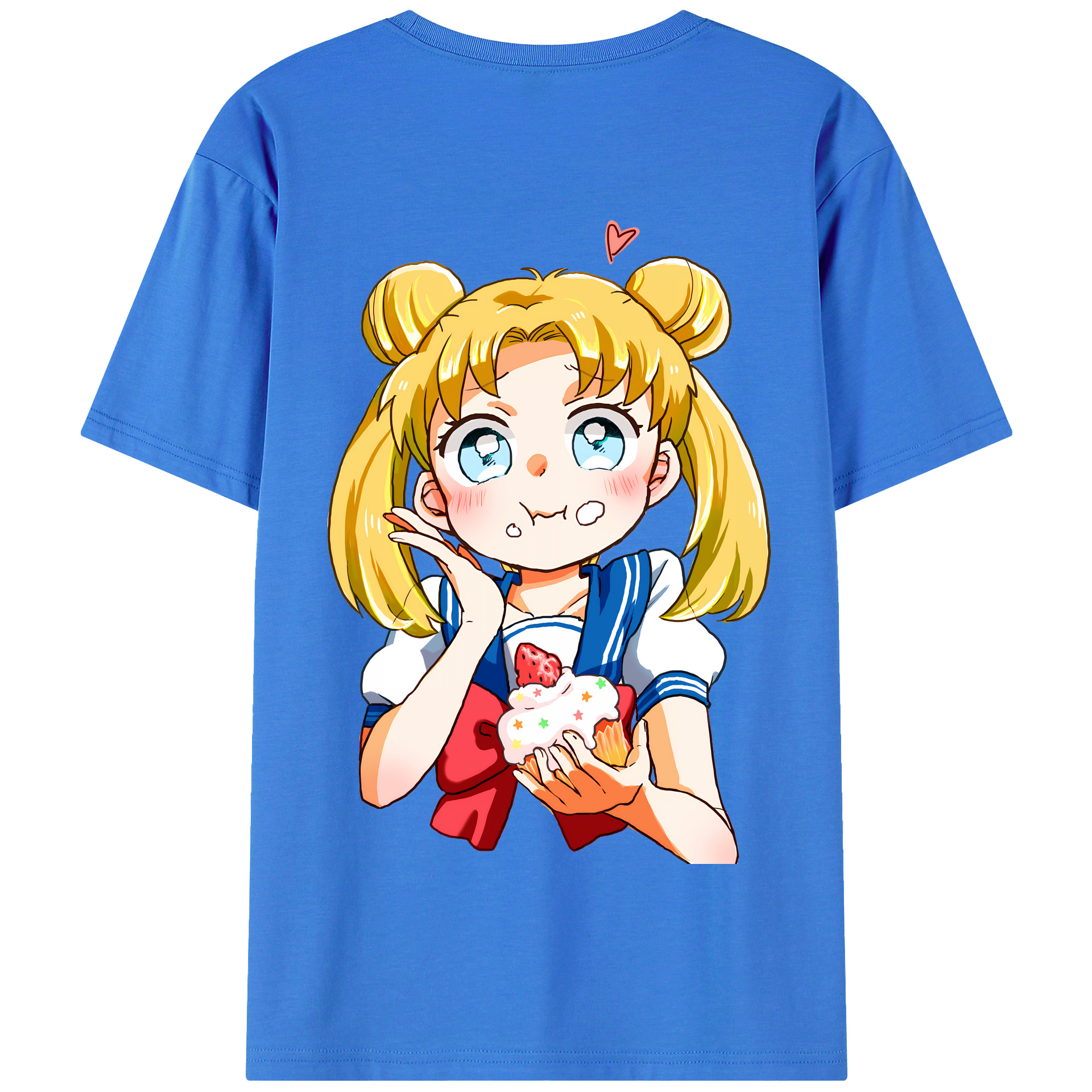 （画像用） 美少女戦士セーラームーン 愛野 美奈子 あいの みなこ Sailor Moon Aino Minako 綿100％半袖Tシャツ（背面プリント）